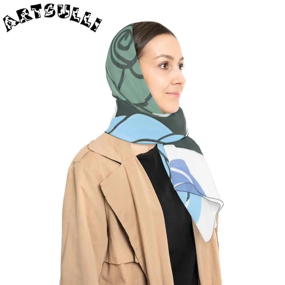 JAKKOUTTHEBXX Stripes x Roses Black and White Poly Scarf