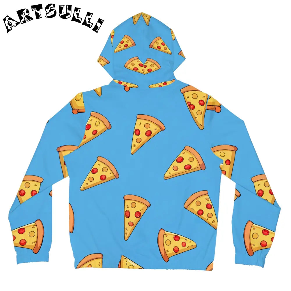 JAKKOUTTHEBXX Blue Pizza Dreamscape Women’s Full-Zip Hoodie (AOP)