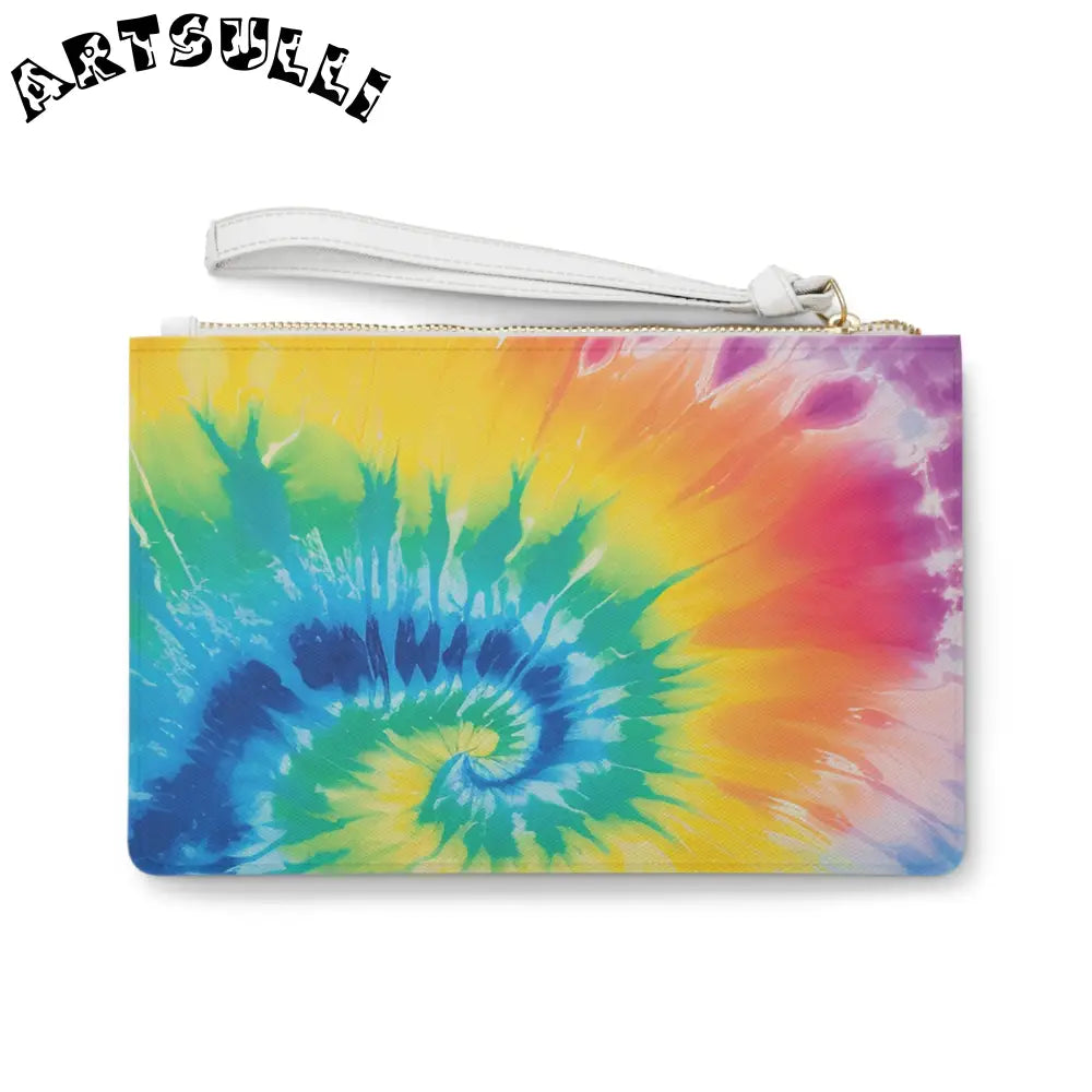 JAKKOUTTHEBXX Rainbow Tie Dye Saffiano Clutch Bag 2025