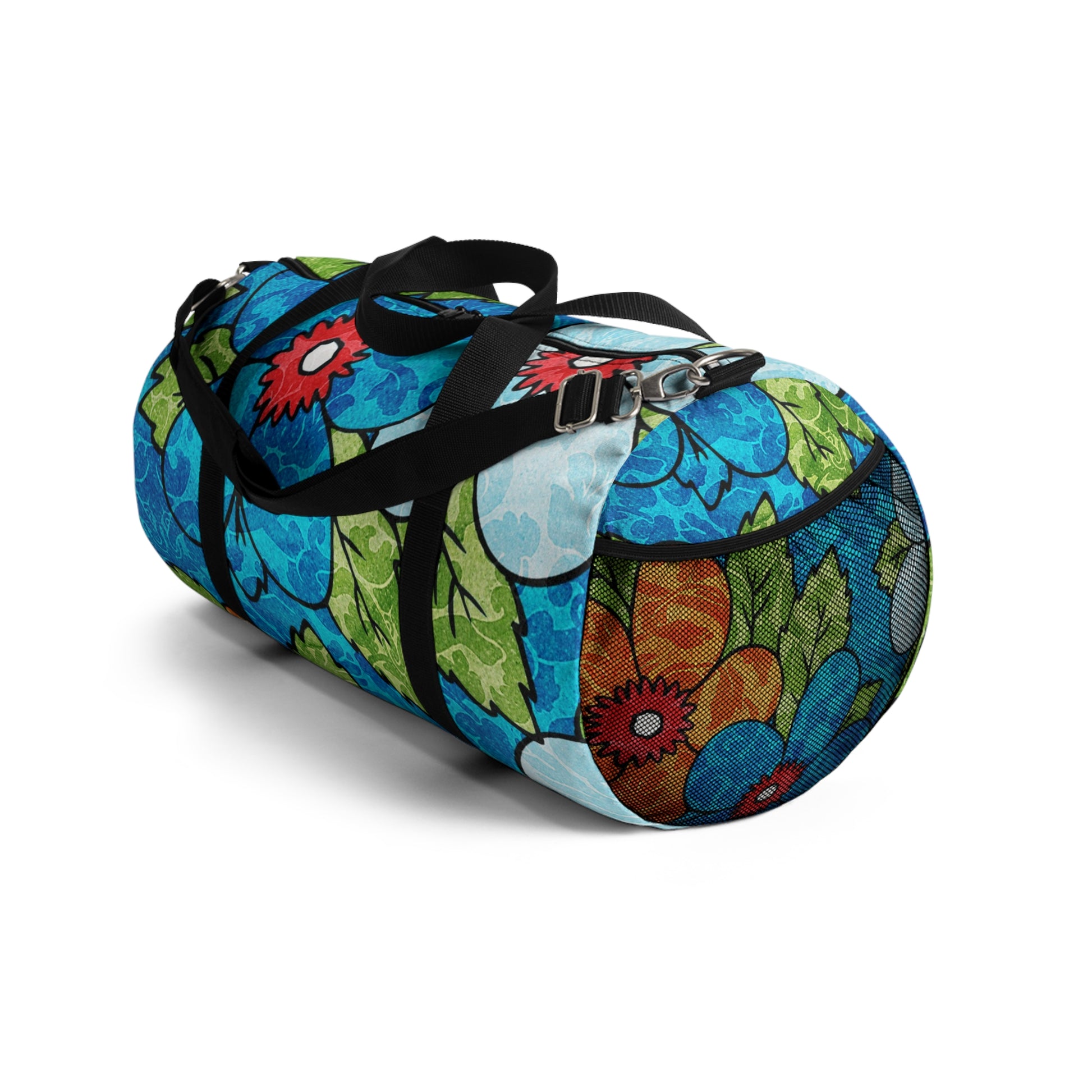 Blue Orange Groovy Duffel Bag, Artsulli - Art is Long, Life is Short, Bags, , , , , , , 