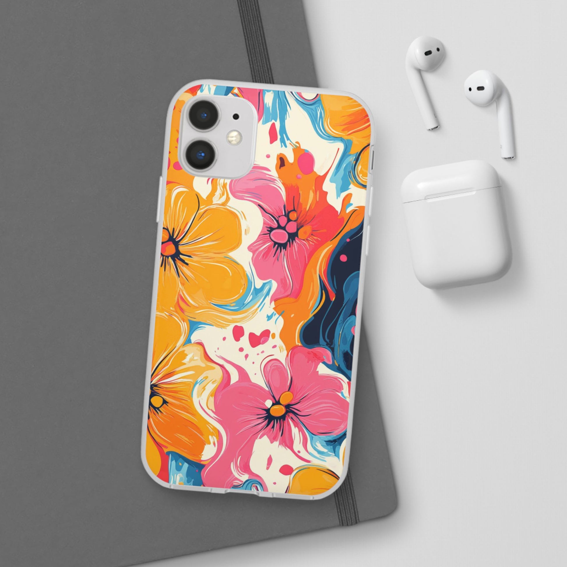 Vibrant Abstract Floral Flexi Case, Artsulli - Art is Long, Life is Short, Phone Case, , , , , , , 
