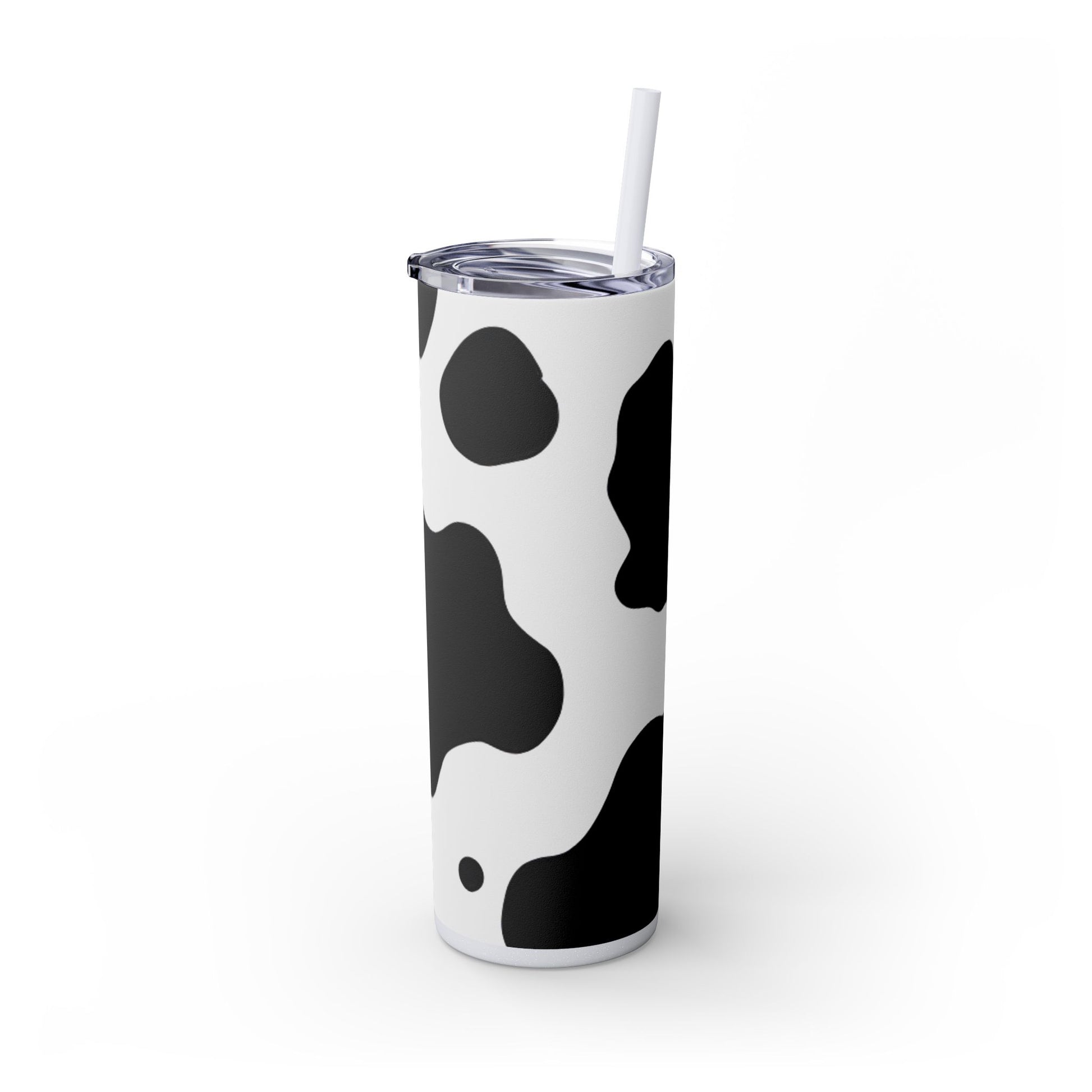 Cow Print Focus Skinny Tumbler with Straw, 20oz, Artsulli - Art is Long, Life is Short, Mug, , , , , , , 