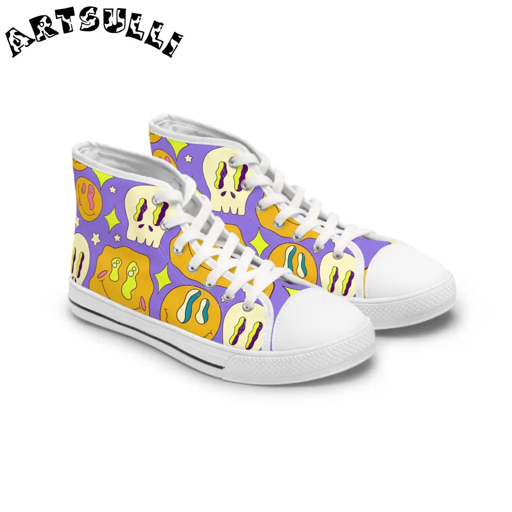 JAKKOUTTHEBXX Crystallic Smiley Dayglo Women’s High Top Sneakers