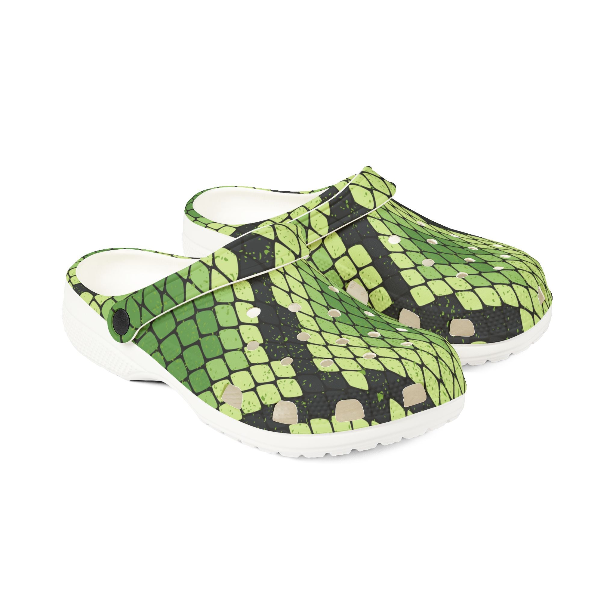 Snake Skin EVA Foam Rubber Shoes (AOP), Artsulli - Art is Long, Life is Short, Shoes, , , , , , , 