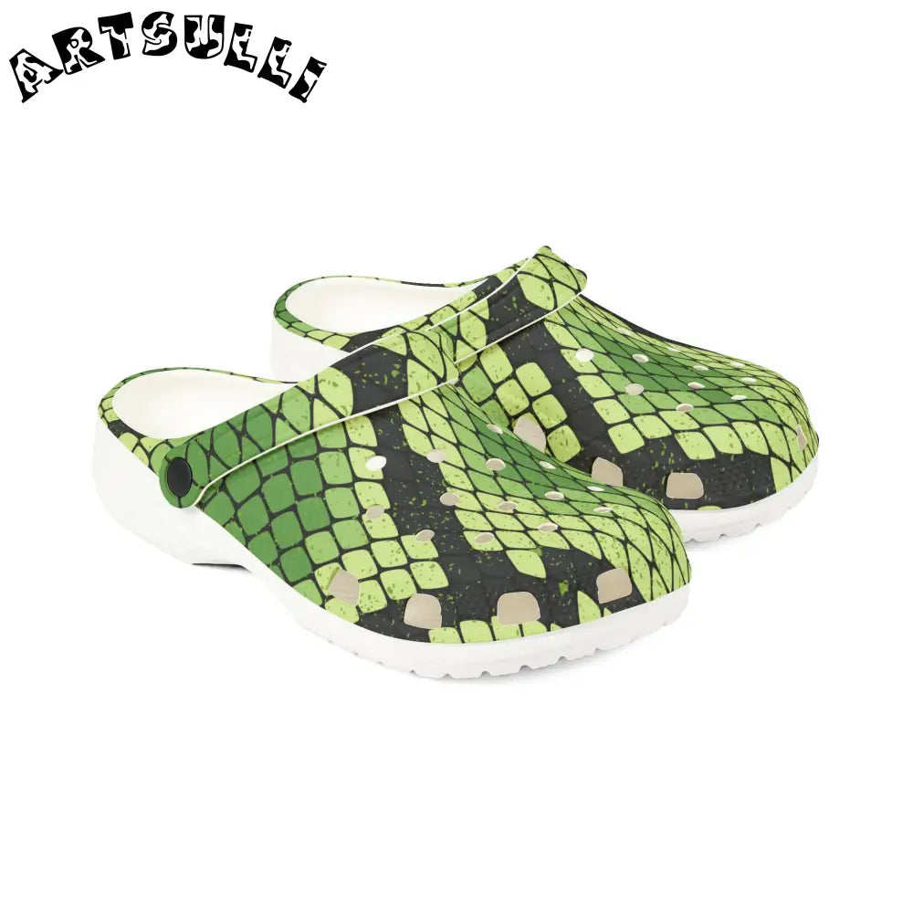 JAKKOUTTHEBXX Snake Skin EVA Foam Rubber Shoes (AOP) JAKKOUTTHEBXX