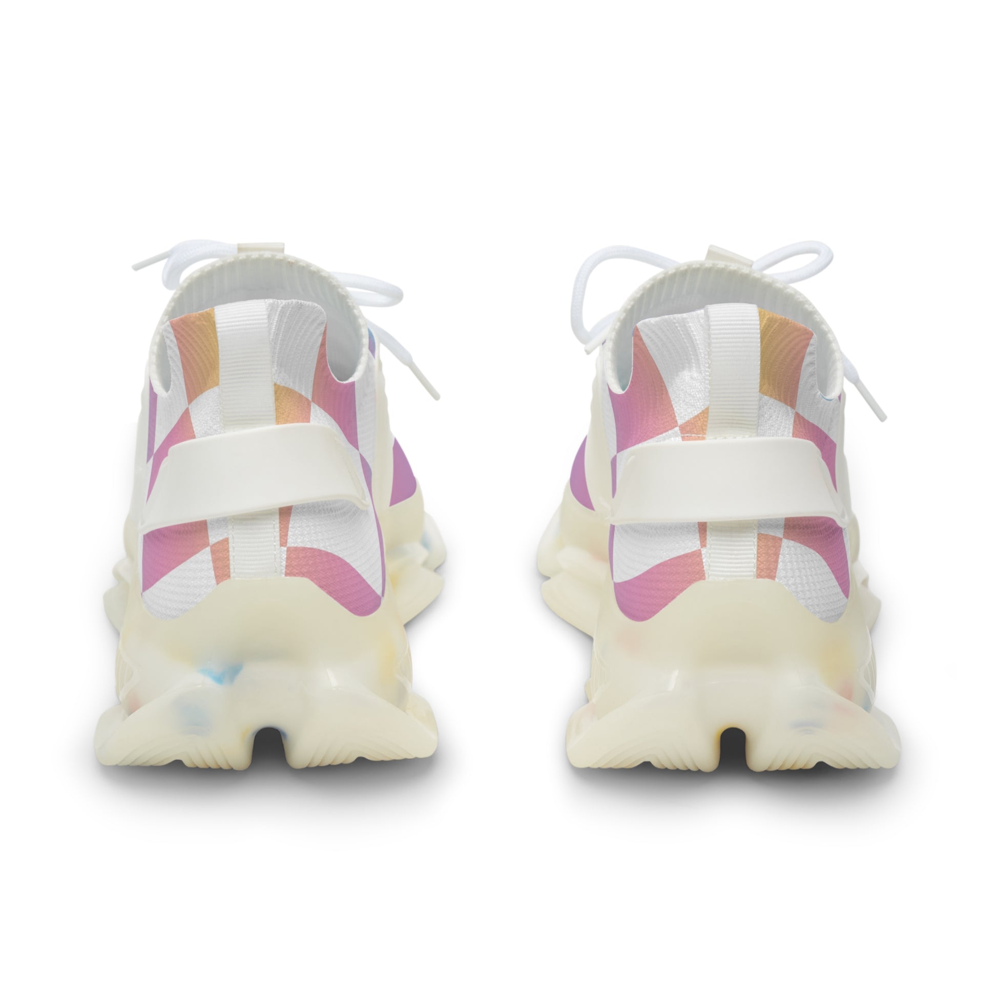 Vaporwave Check Men's Mesh Sneakers, Artsulli - Art is Long, Life is Short, Shoes, , , , , , , 