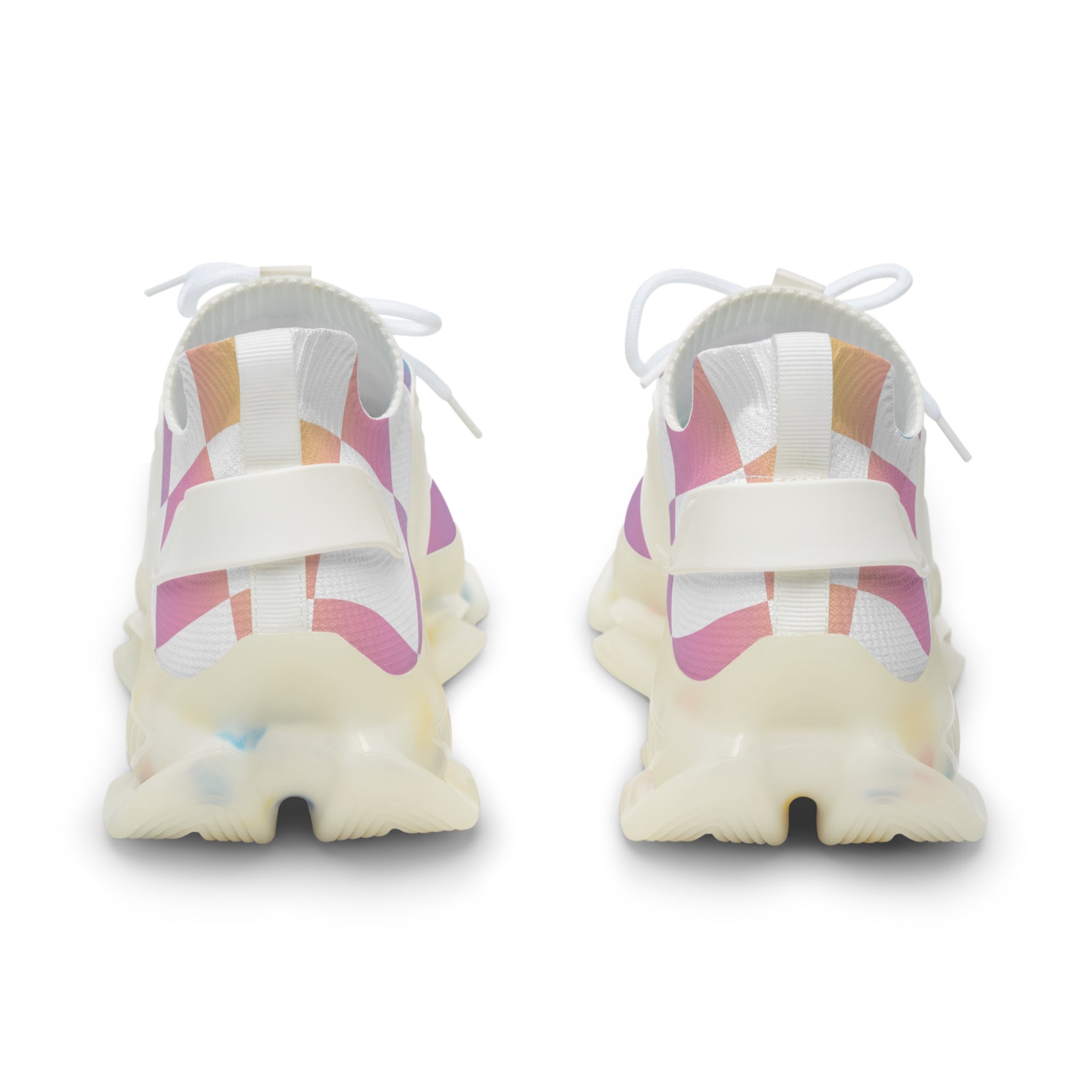 Vaporwave Check Men's Mesh Sneakers, Artsulli - Art is Long, Life is Short, Shoes, , , , , , , 