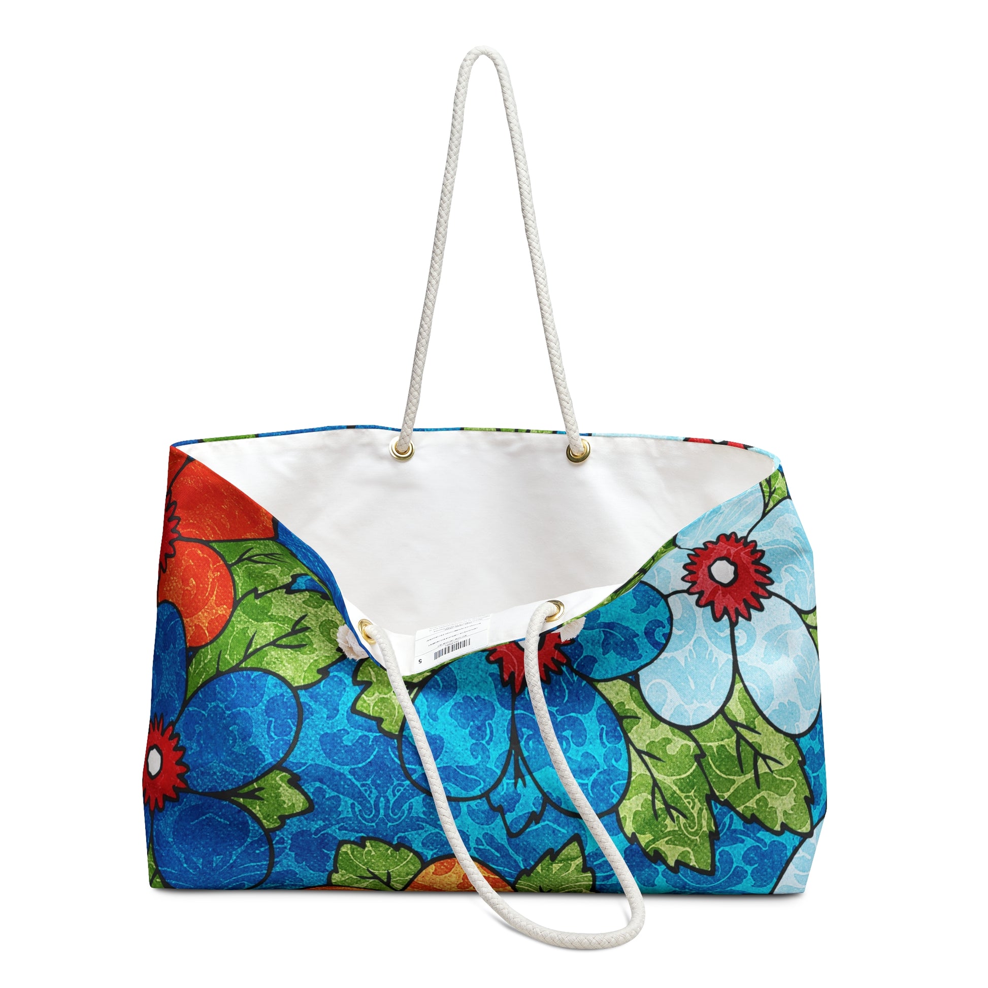 Blue Orange Groovy II Weekender Bag, Artsulli - Art is Long, Life is Short, Bags, , , , , , , 