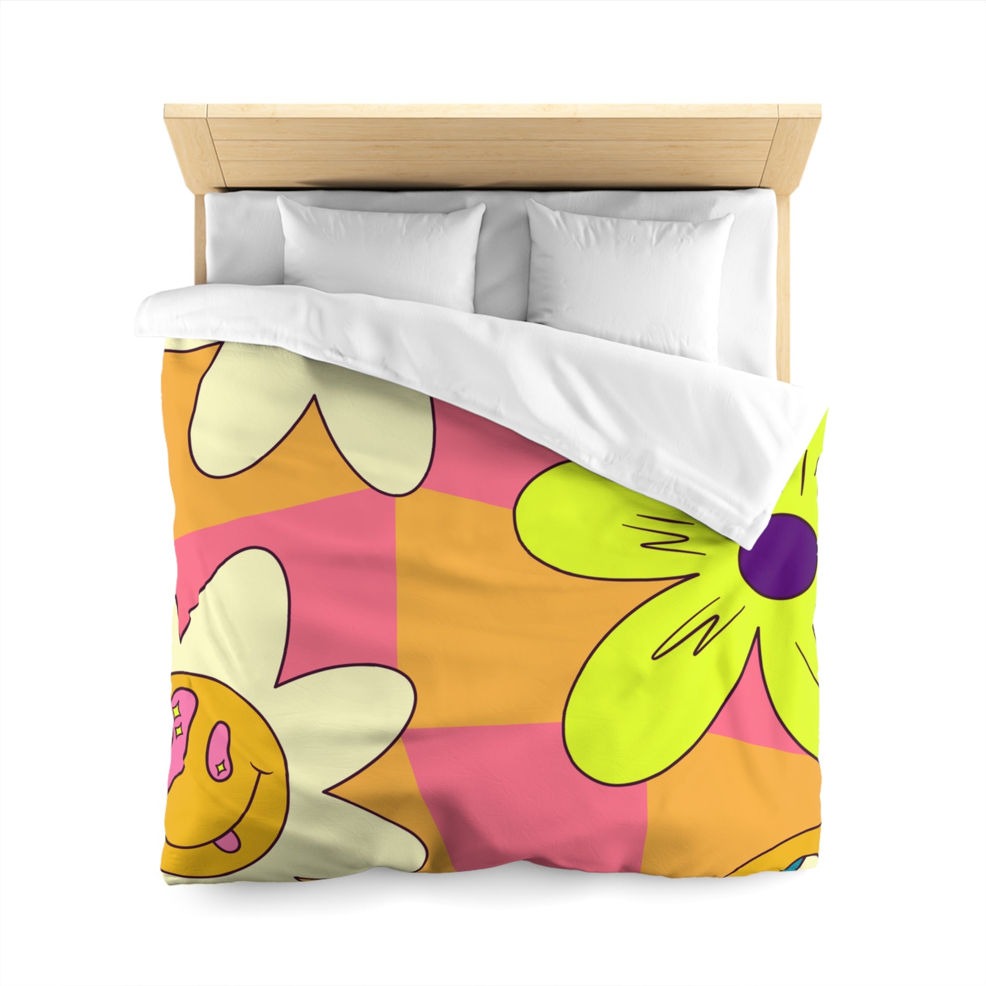Trippy Sour Face Rave Microfiber Duvet Cover, Artsulli - Art is Long, Life is Short, Home Decor, , , , , , , 