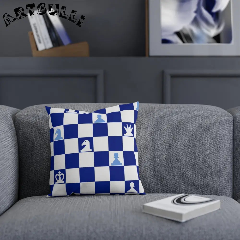 JAKKOUTTHEBXX Checkerboard Cotton Drill Chess Throw Pillow 2025