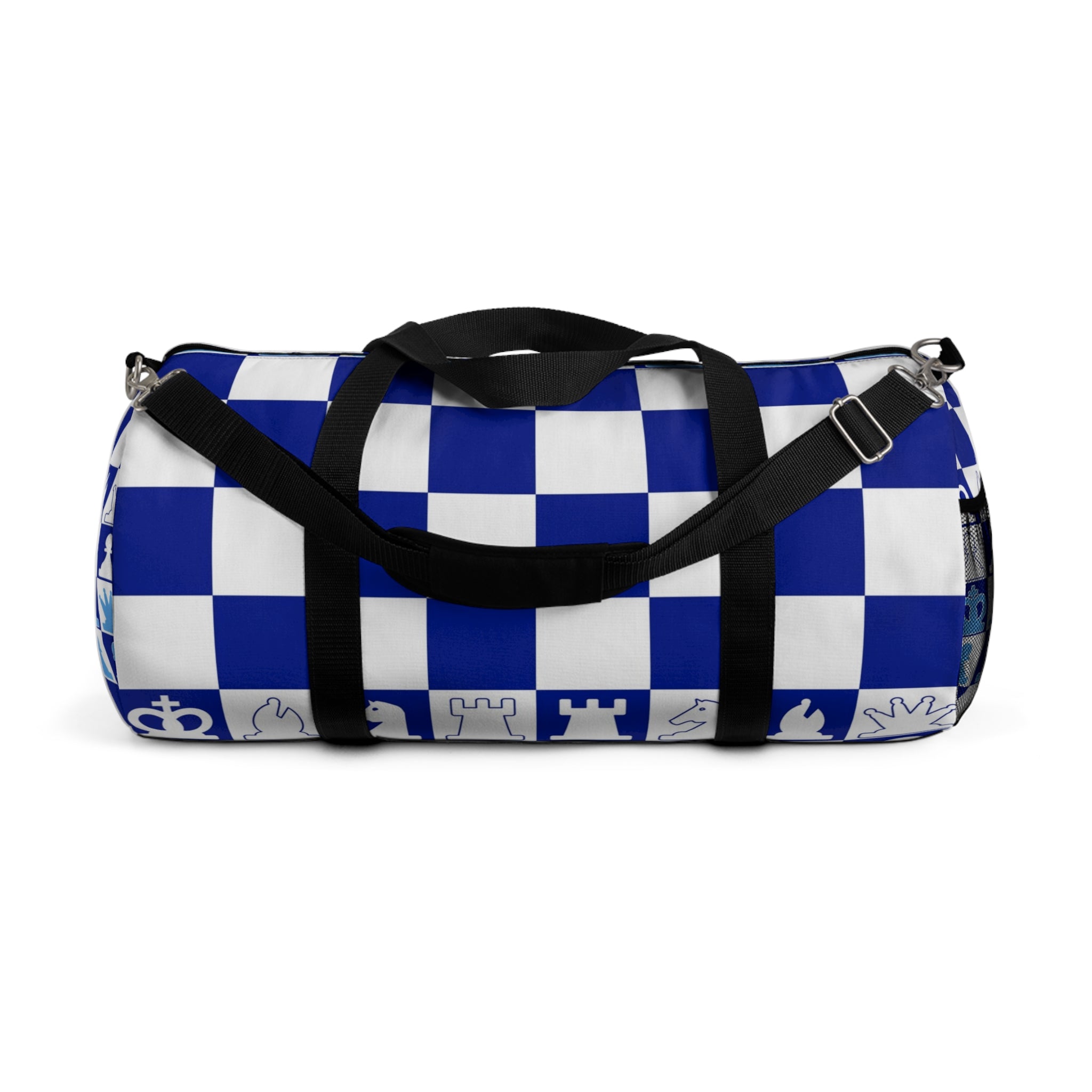 Chessboard Royal Blue & Navy Blue Duffel Bag, Artsulli - Art is Long, Life is Short, Bags, Size, Large, , , , , 18879969005195670199
