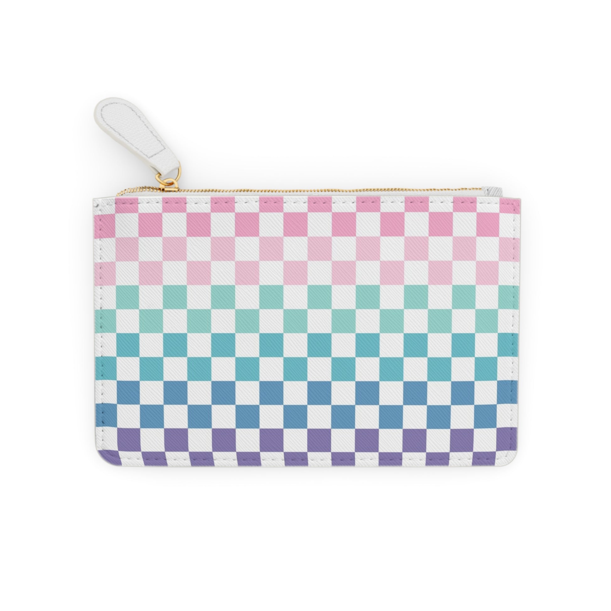 Vaporwave Rainbow  Checkerboard Multi-Color Mini Clutch Bag, Artsulli - Art is Long, Life is Short, Bags, , , , , , , 