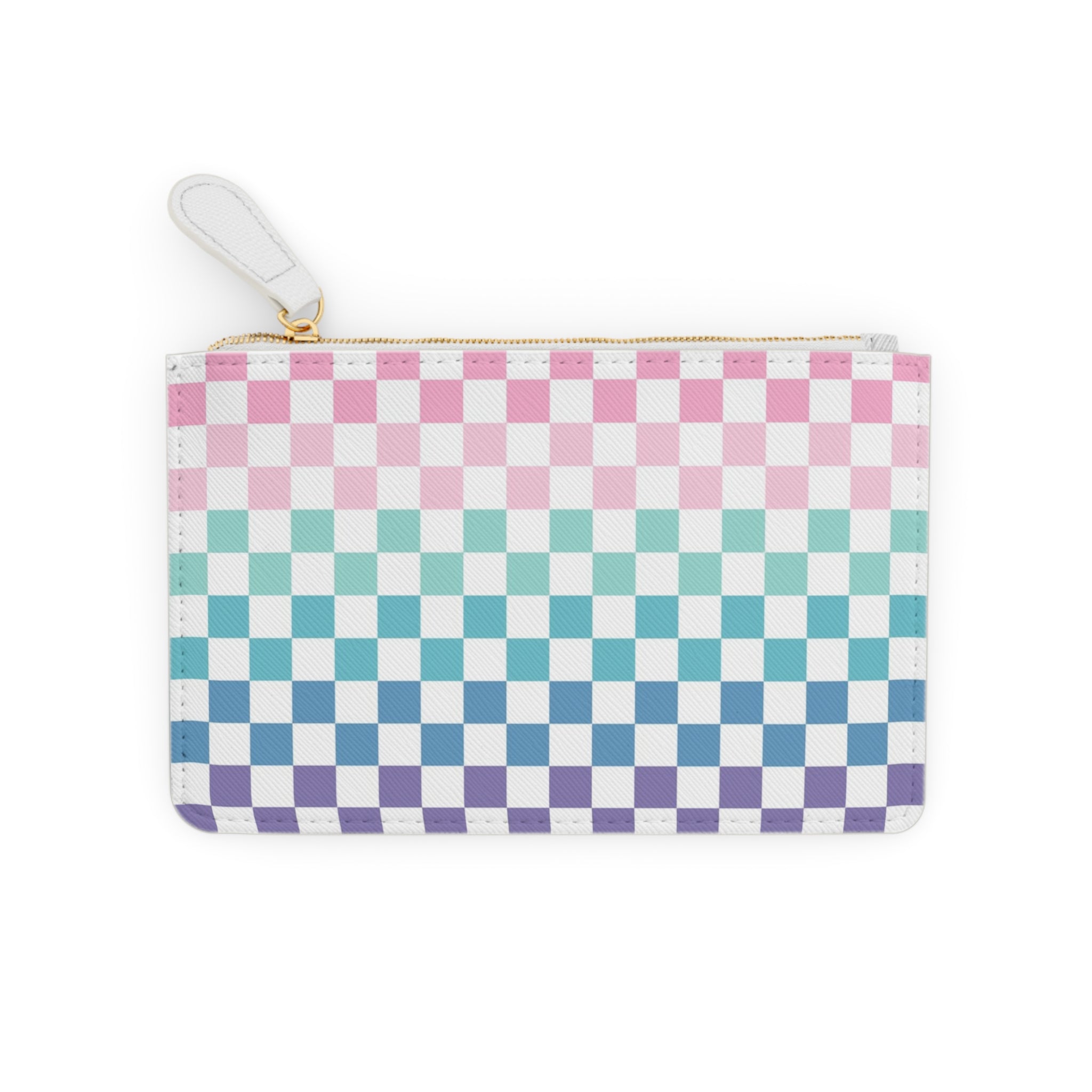Vaporwave Rainbow  Checkerboard Multi-Color Mini Clutch Bag, Artsulli - Art is Long, Life is Short, Bags, , , , , , , 