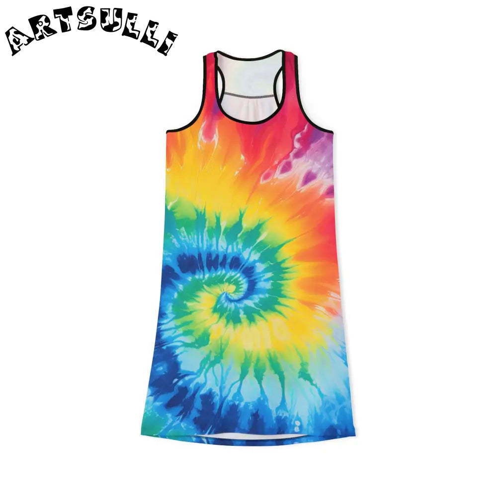 JAKKOUTTHEBXX Rainbow Tie-Dye Tank Dress 2025