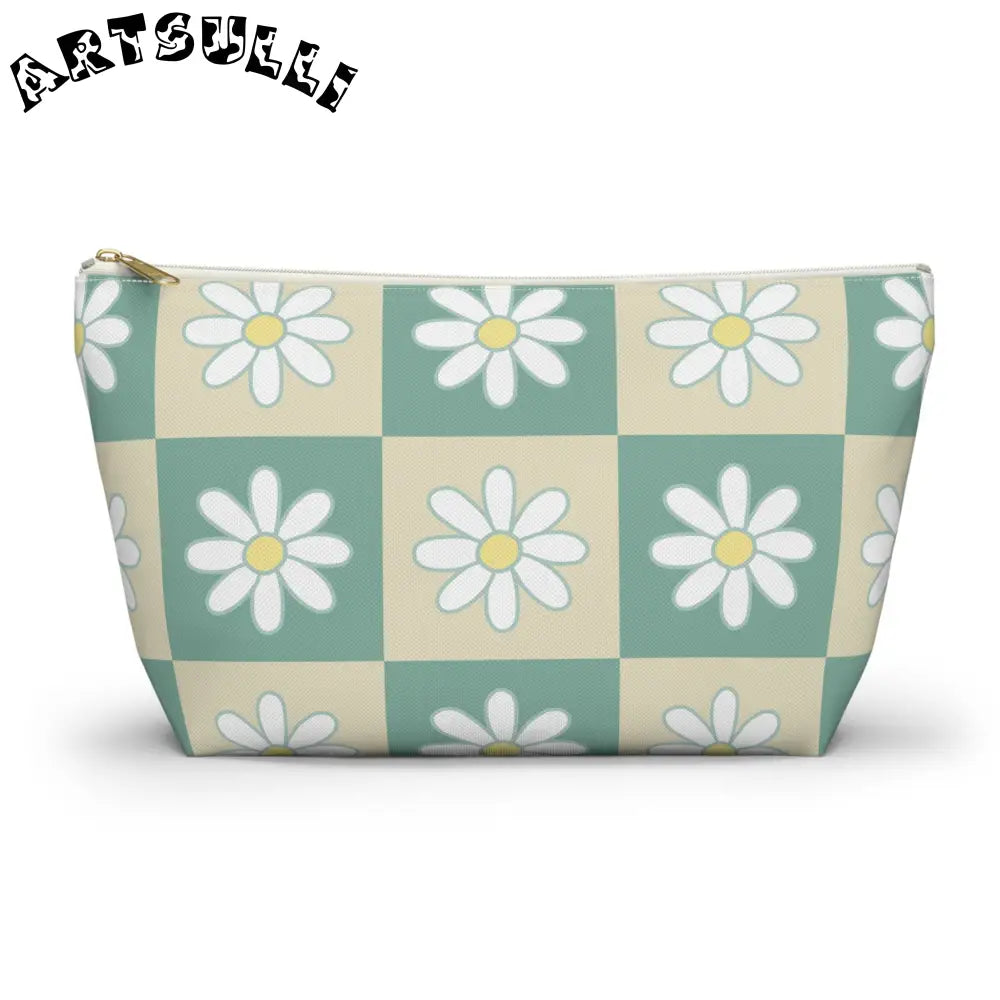 JAKKOUTTHEBXX Retro Daisy Checkerboard II Green and Tan Accessory