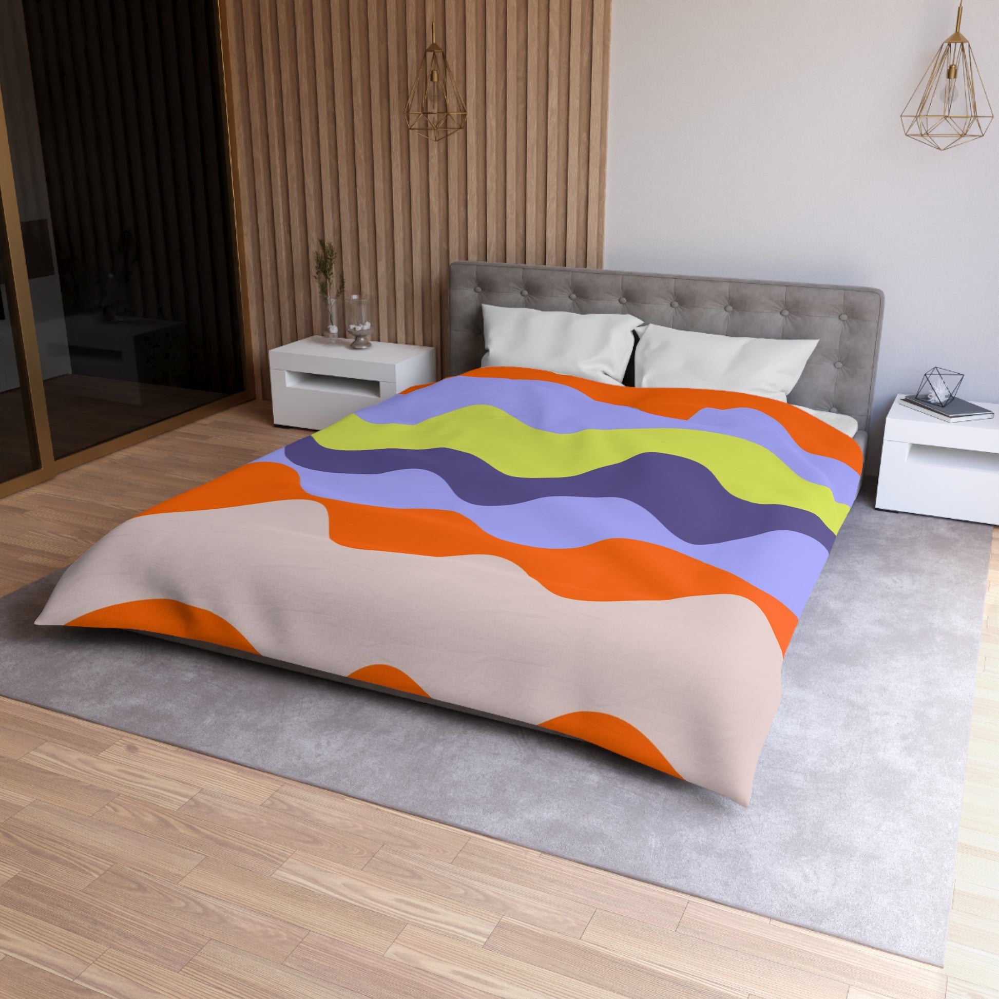 Waves Red and Blue Microfiber Duvet Cover, Artsulli - Art is Long, Life is Short, Home Decor, , , , , , , 