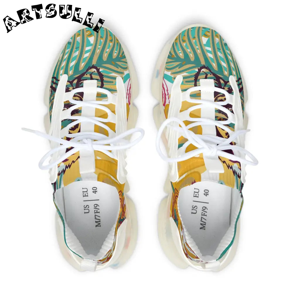 JAKKOUTTHEBXX Tropical Jungle Tigers Brown and Green Women’s Mesh