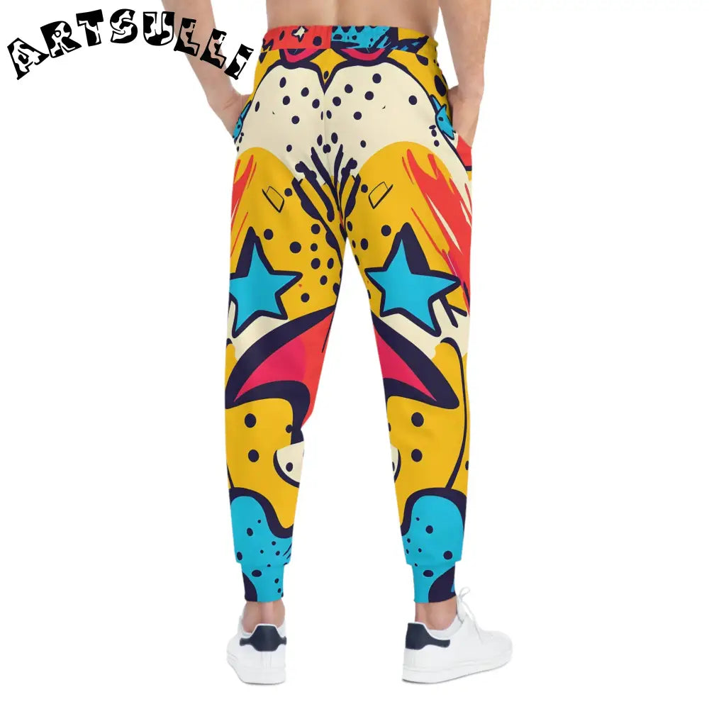 JAKKOUTTHEBXX Comic x Pop Art Athletic Joggers (AOP) JAKKOUTTHEBXX