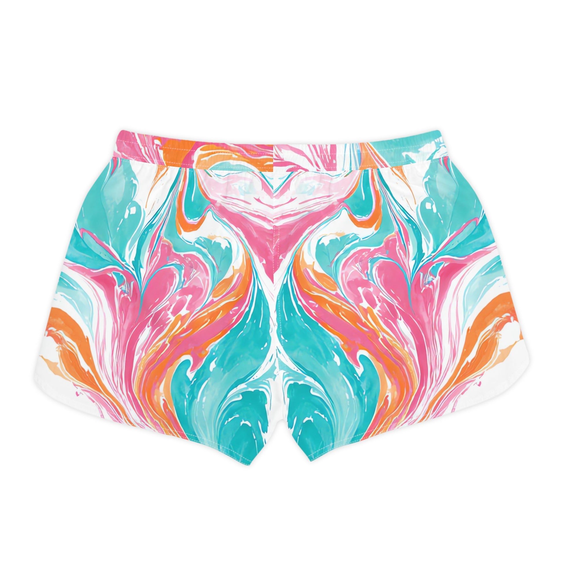Liquid Pastel Spill Multi-Color Women's Casual Shorts (AOP), Artsulli - Art is Long, Life is Short, All Over Prints, , , , , , , 