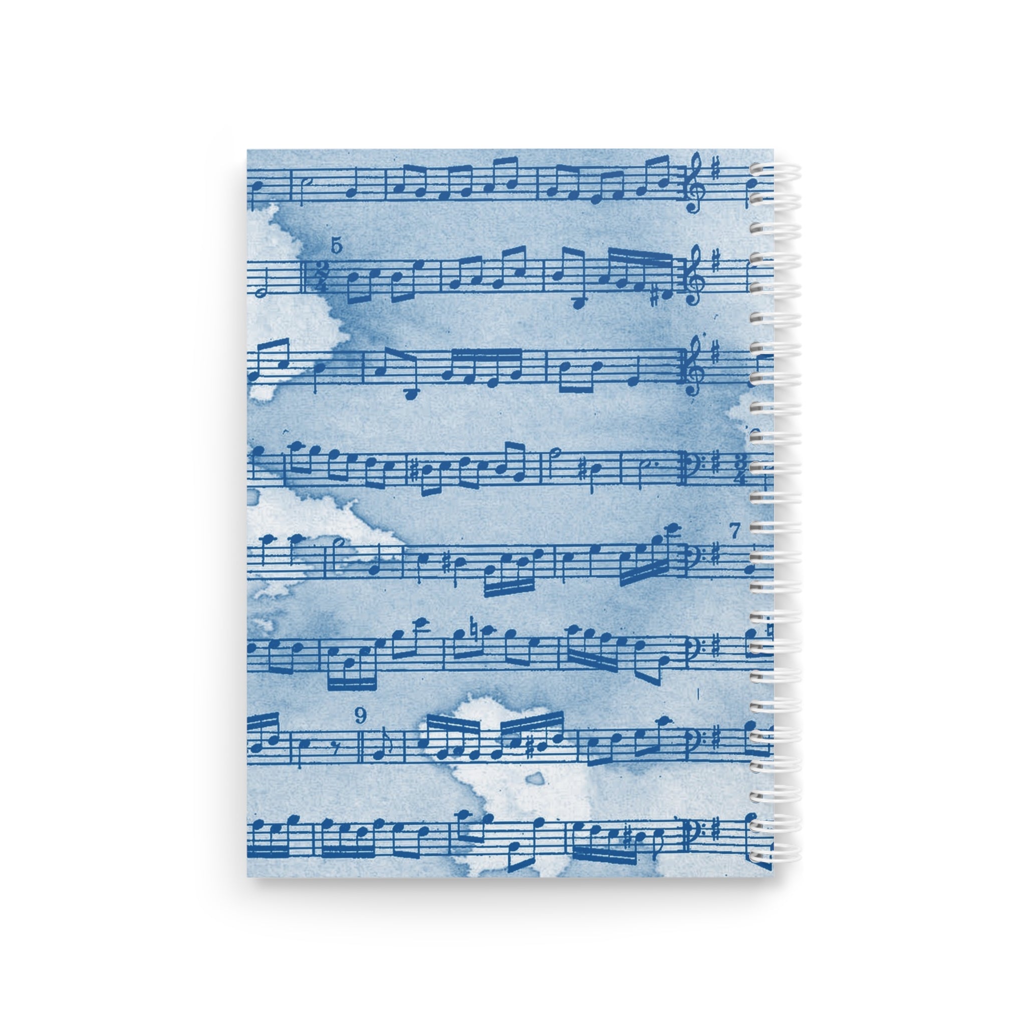 Drip Spill Type Beat Sheet Music Blue Spiral Notebook, Artsulli - Art is Long, Life is Short, Paper products, , , , , , , 