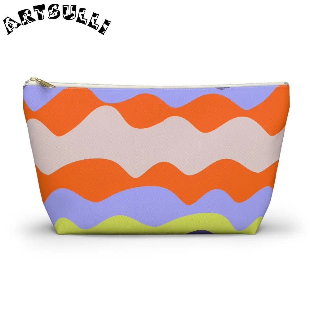 JAKKOUTTHEBXX Waves II Red and Blue Accessory Pouch w T-bottom