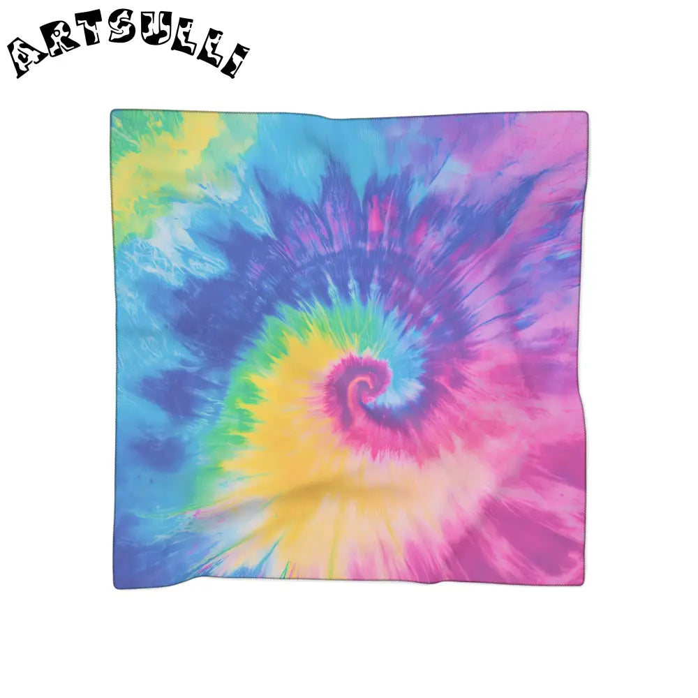 JAKKOUTTHEBXX Tie Dye Spiral Illustration Printed Scarf 2025