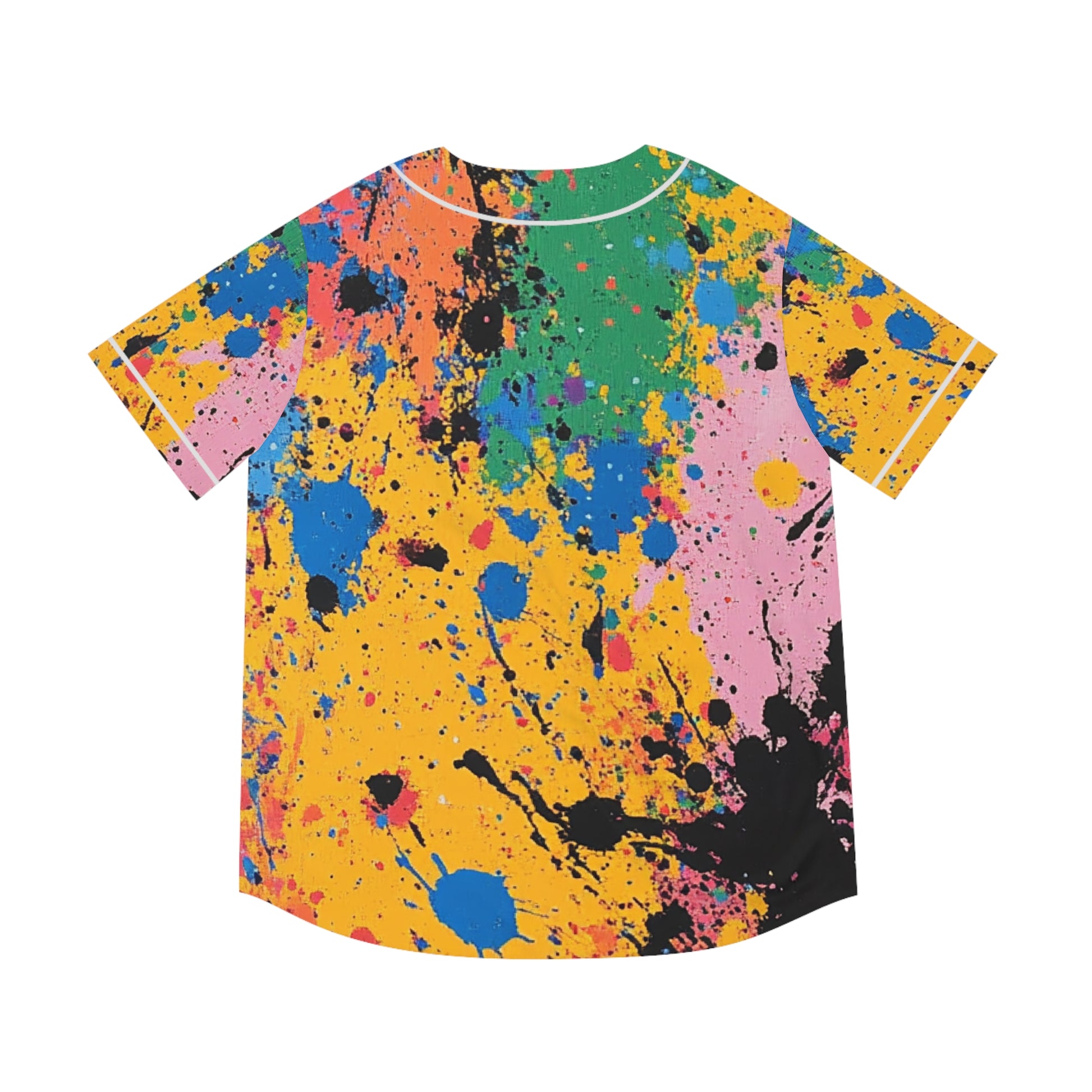 The Colors Of Paint Splatter Men's Baseball Jersey (AOP), Artsulli - Art is Long, Life is Short, All Over Prints, , , , , , , 