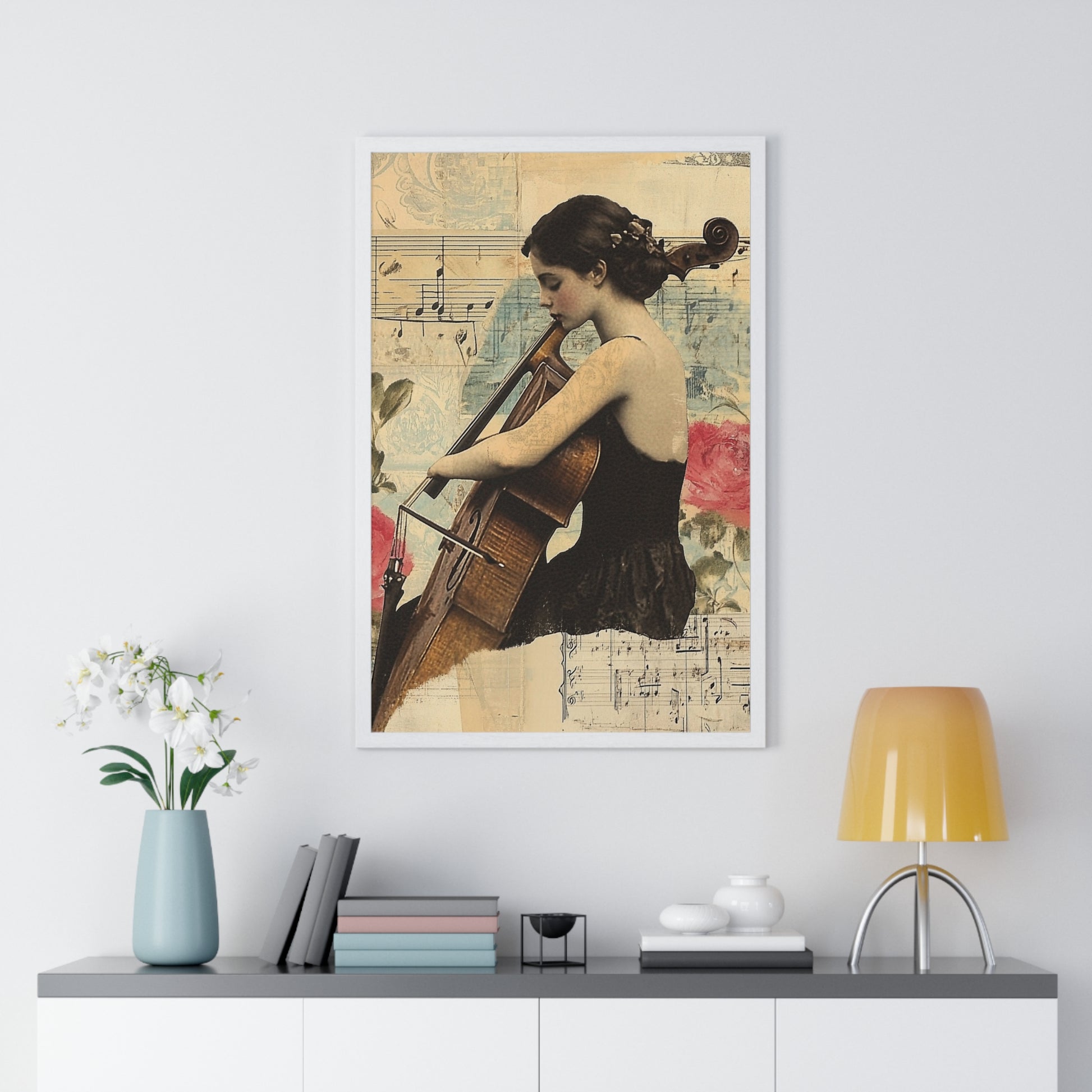 Vaporwave Type Beat Girl Vertical Framed Poster, Artsulli - Art is Long, Life is Short, Poster, , , , , , , 