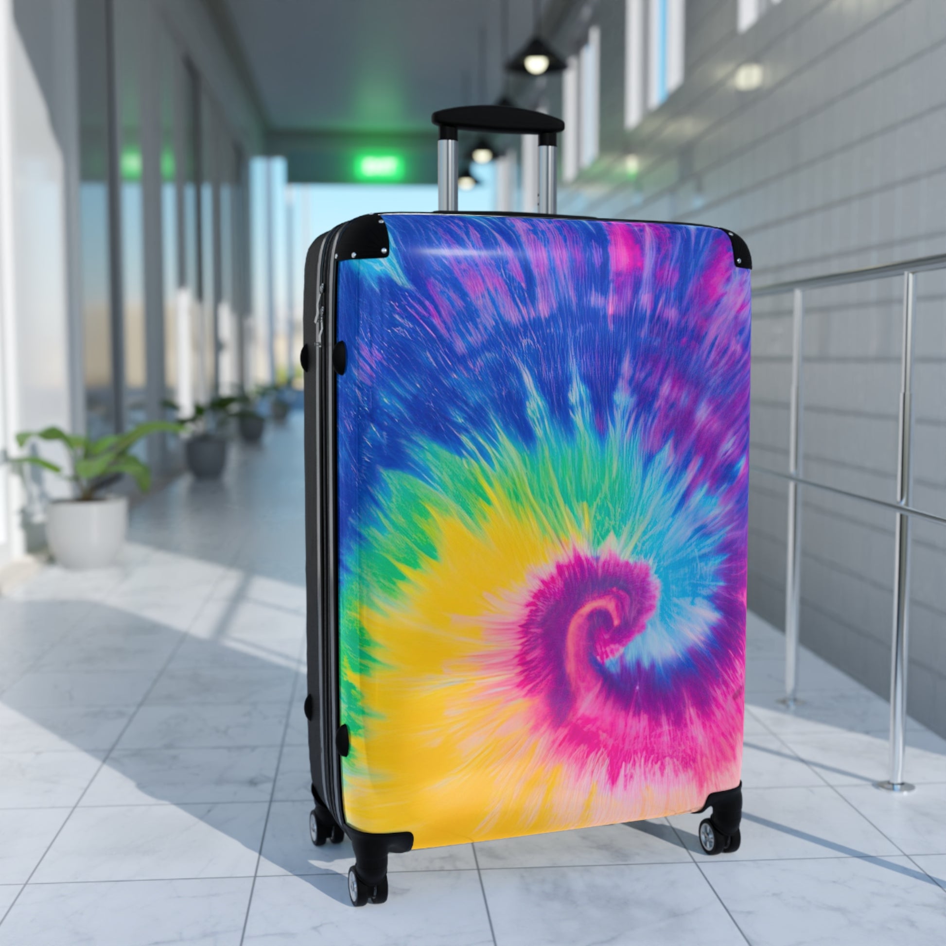 Psychedelic Tie Dye Suitcase, Artsulli - Art is Long, Life is Short, Bags, , , , , , , 
