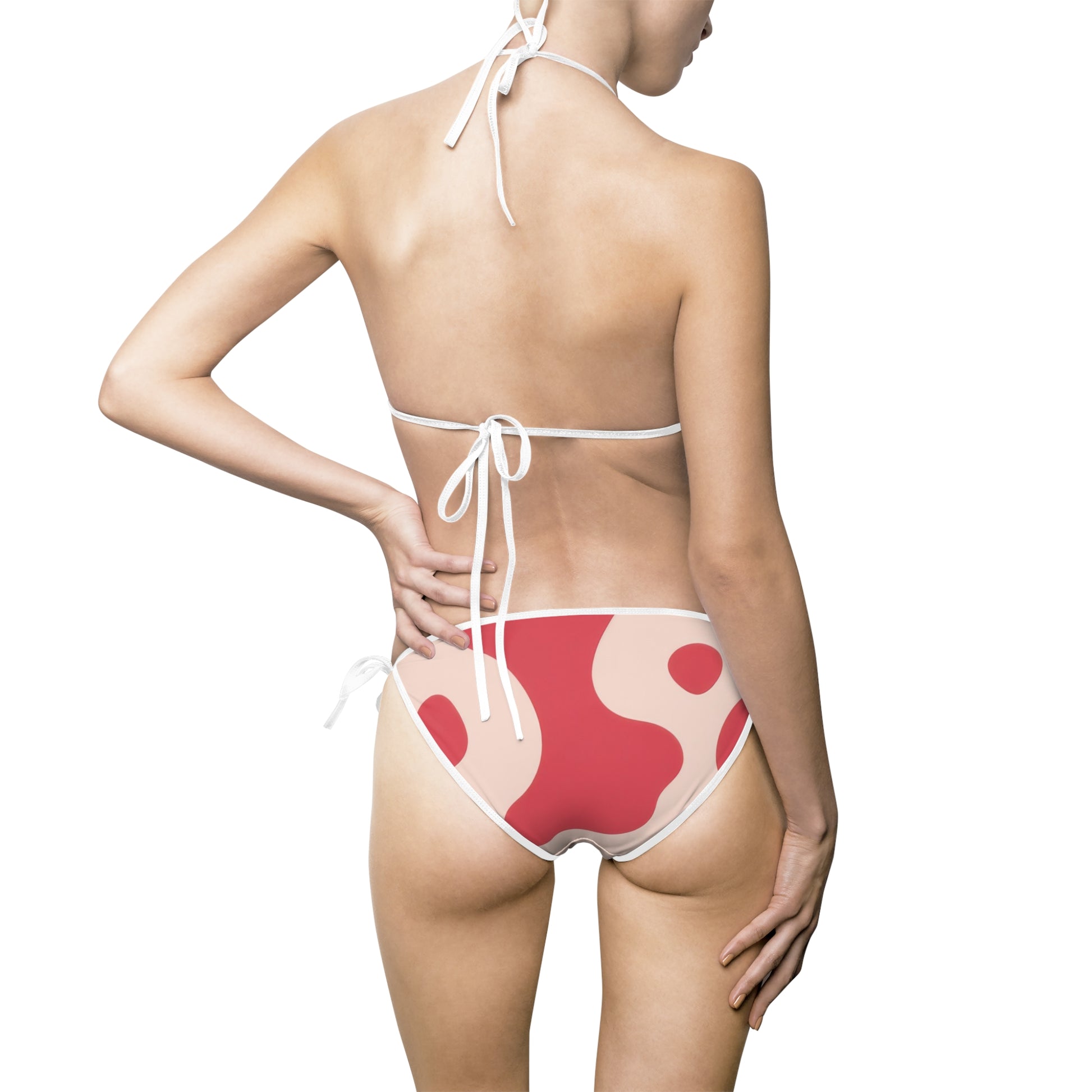Red Jungle Cow Women's Bikini Swimsuit (AOP), Artsulli - Art is Long, Life is Short, All Over Prints, , , , , , , 