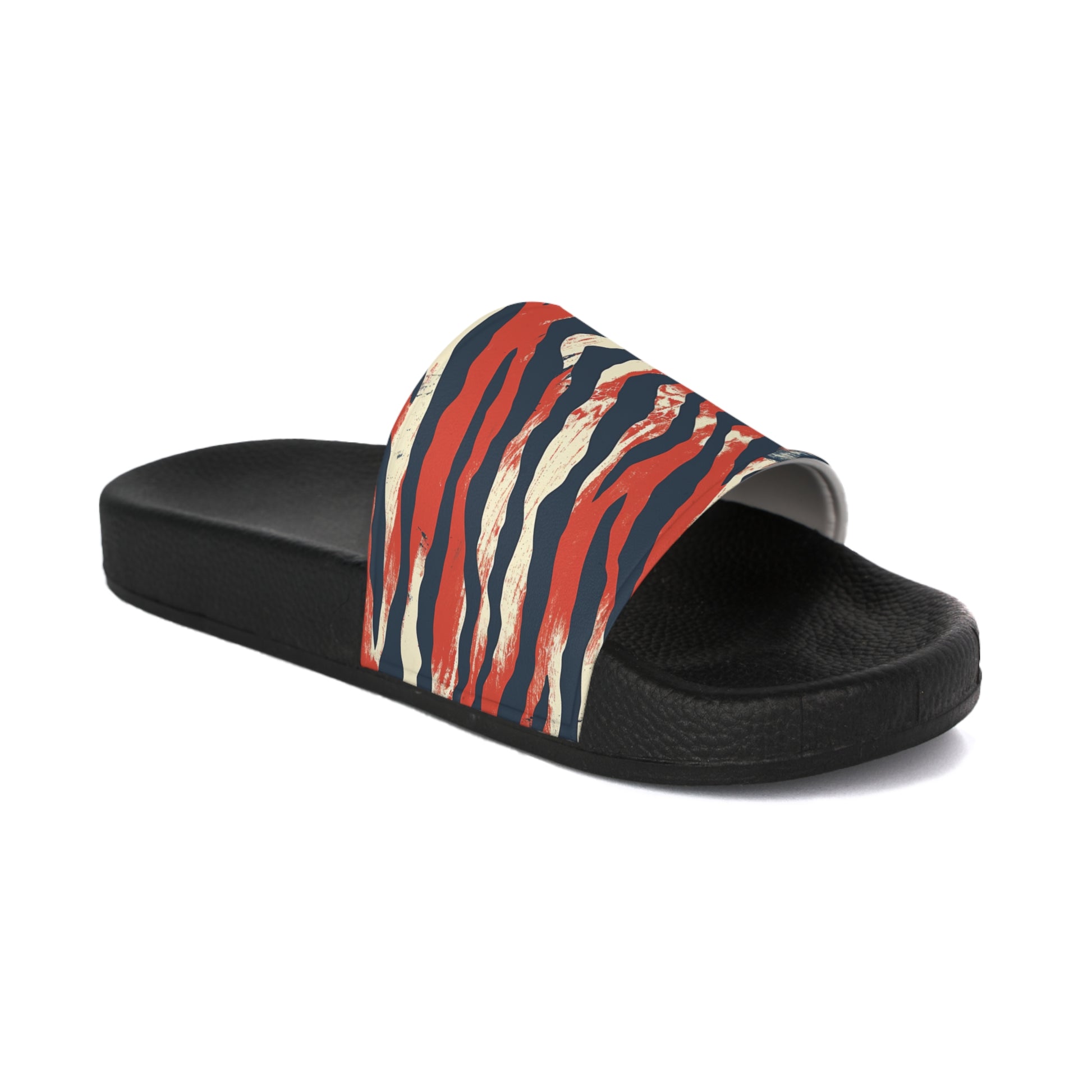 Capricious Tiger Wave Men's Slide Sandals, Artsulli - Art is Long, Life is Short, Shoes, , , , , , , 