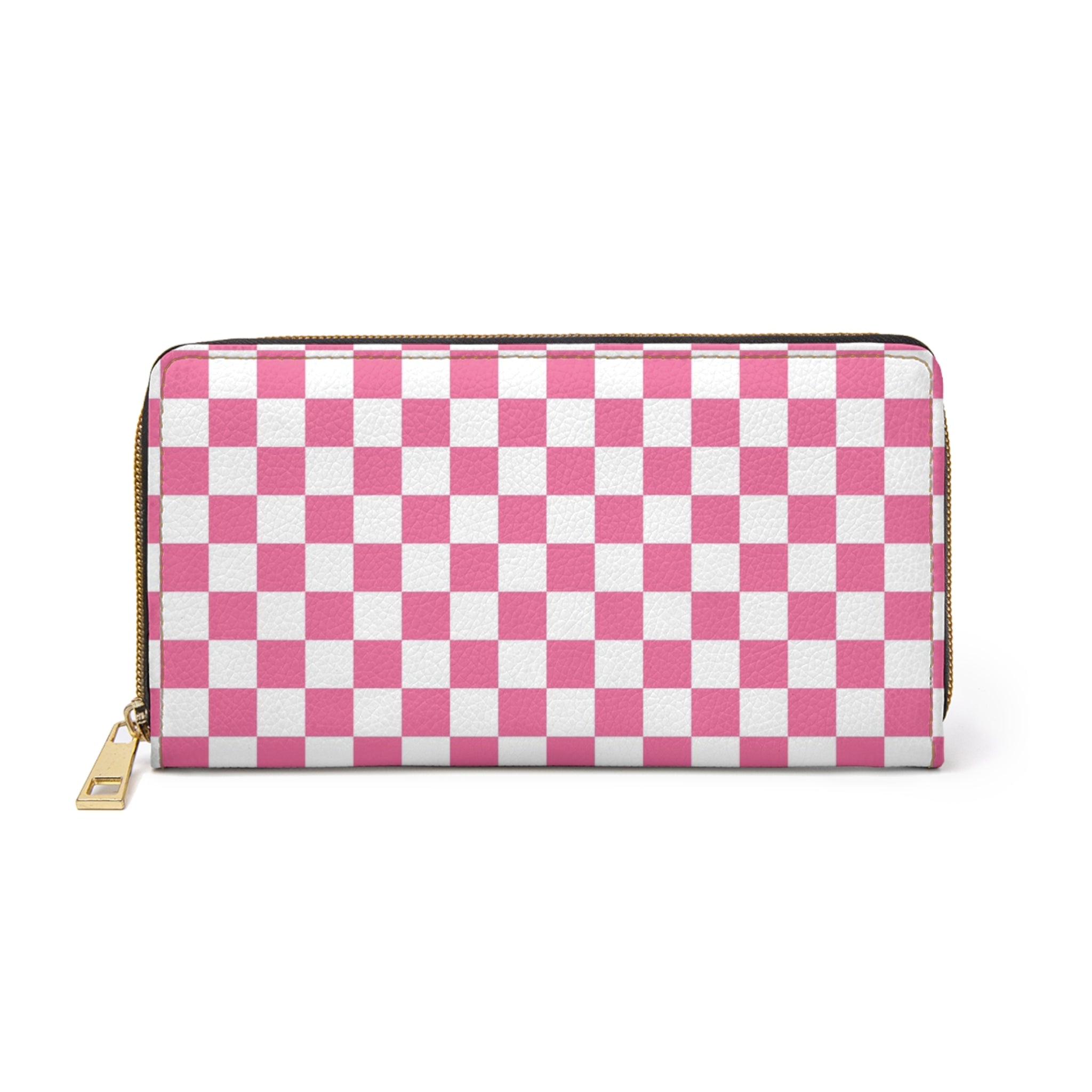 Yuyushiki Pink Check Zipper Wallet, Artsulli - Art is Long, Life is Short, Accessories, Size, One size, Color, White, , , 18080457741558669019