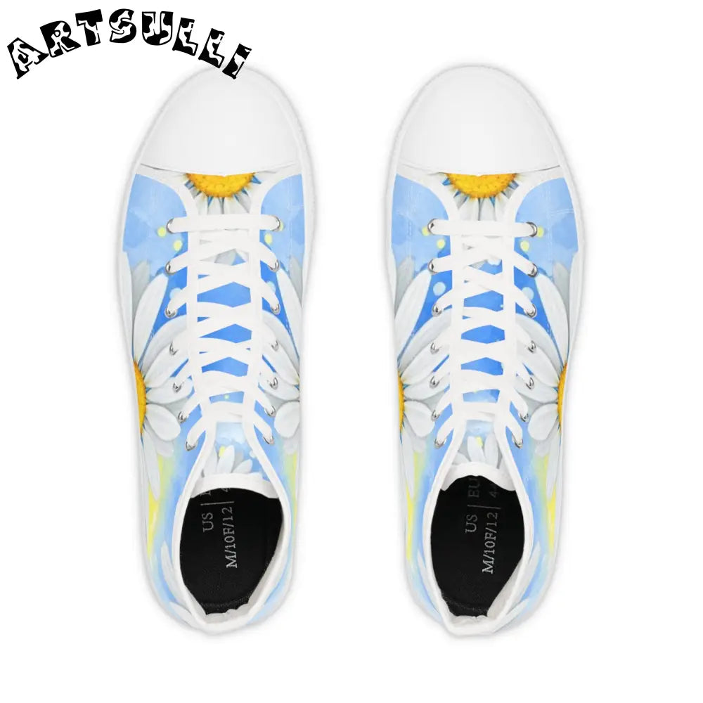 JAKKOUTTHEBXX Daisies Men’s High Top Sneakers JAKKOUTTHEBXX Artsulli