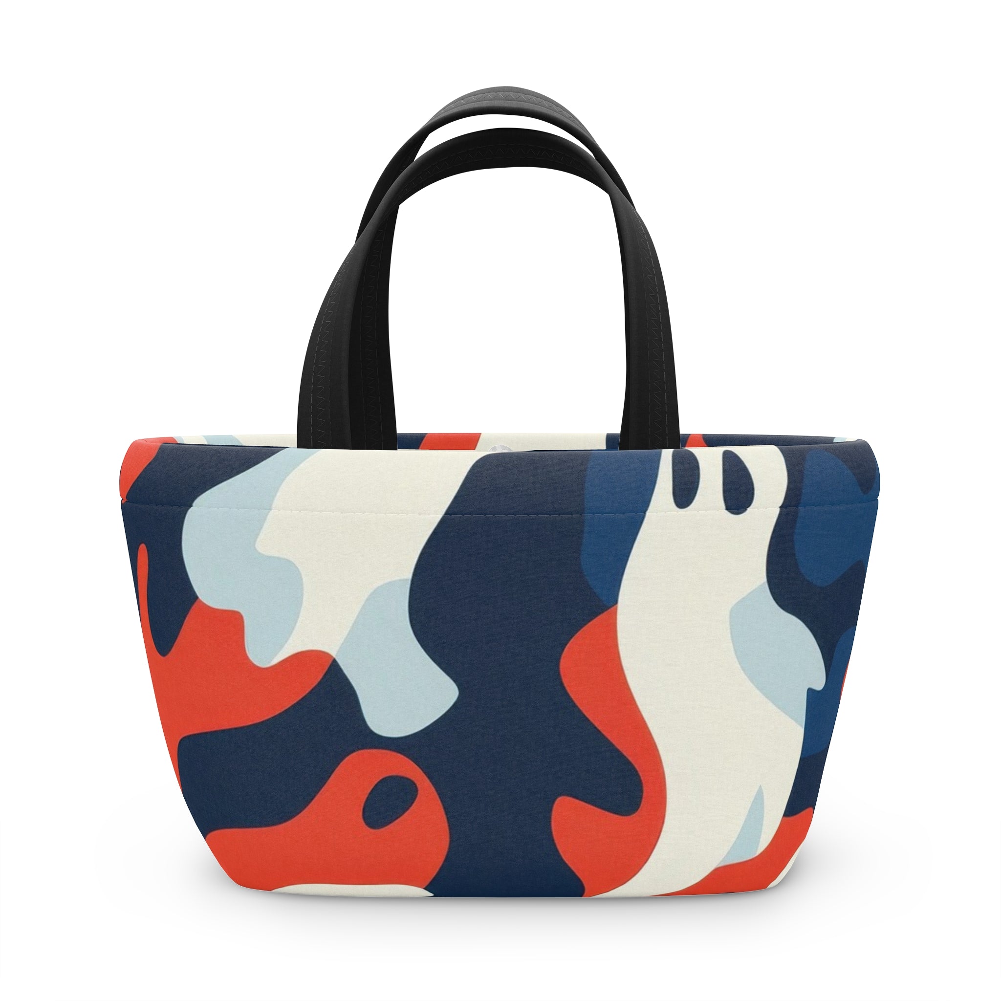 Camo Ghosts Lunch Bag, Artsulli - Art is Long, Life is Short, Bags, Size, 9.3" x 7.7" x 4.7", Color, Black, , , 14522175086327