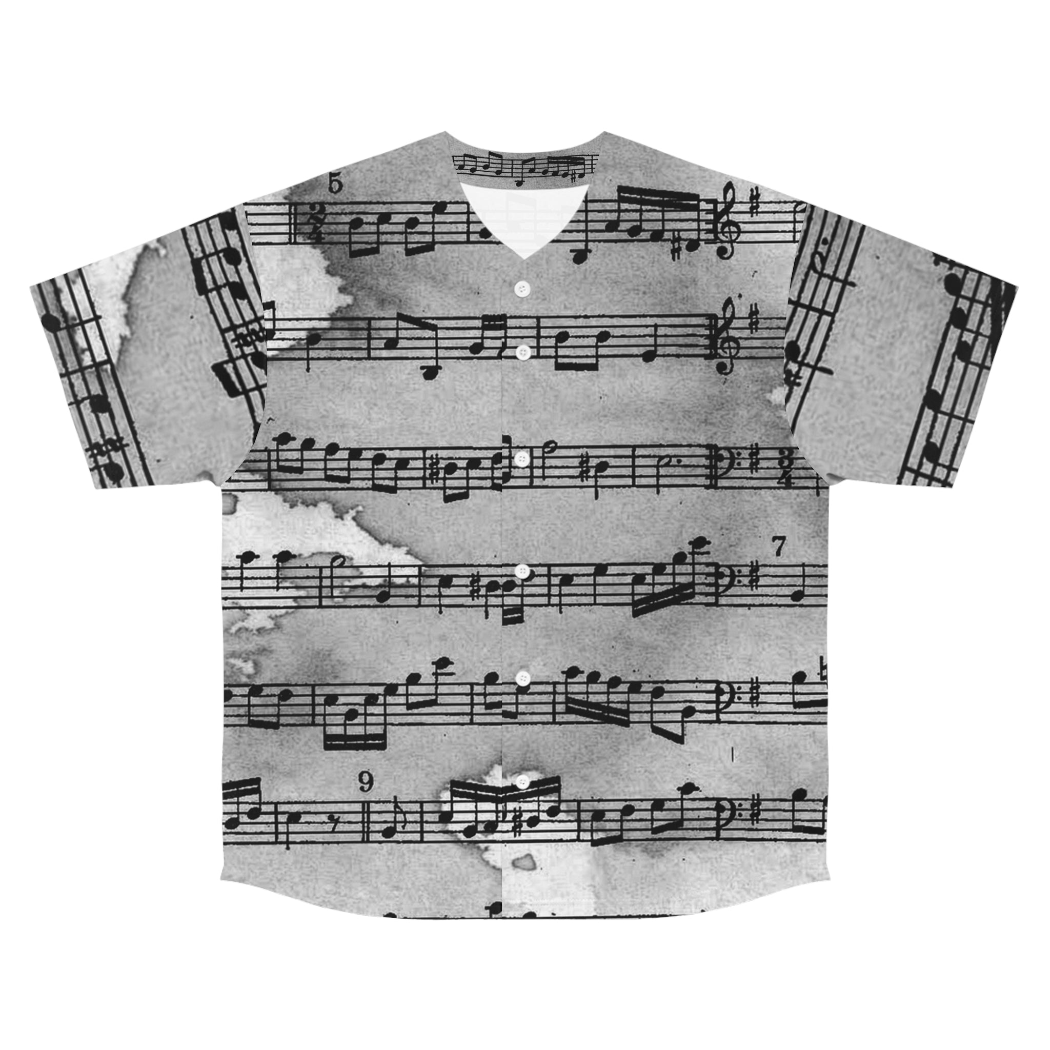 Drip Spill Type Beat Sheet Music Black Men's Baseball Jersey (AOP), Artsulli - Art is Long, Life is Short, All Over Prints, Size, S, Color, Seam thread color automatically matched to design, , , 28429345768841248765
