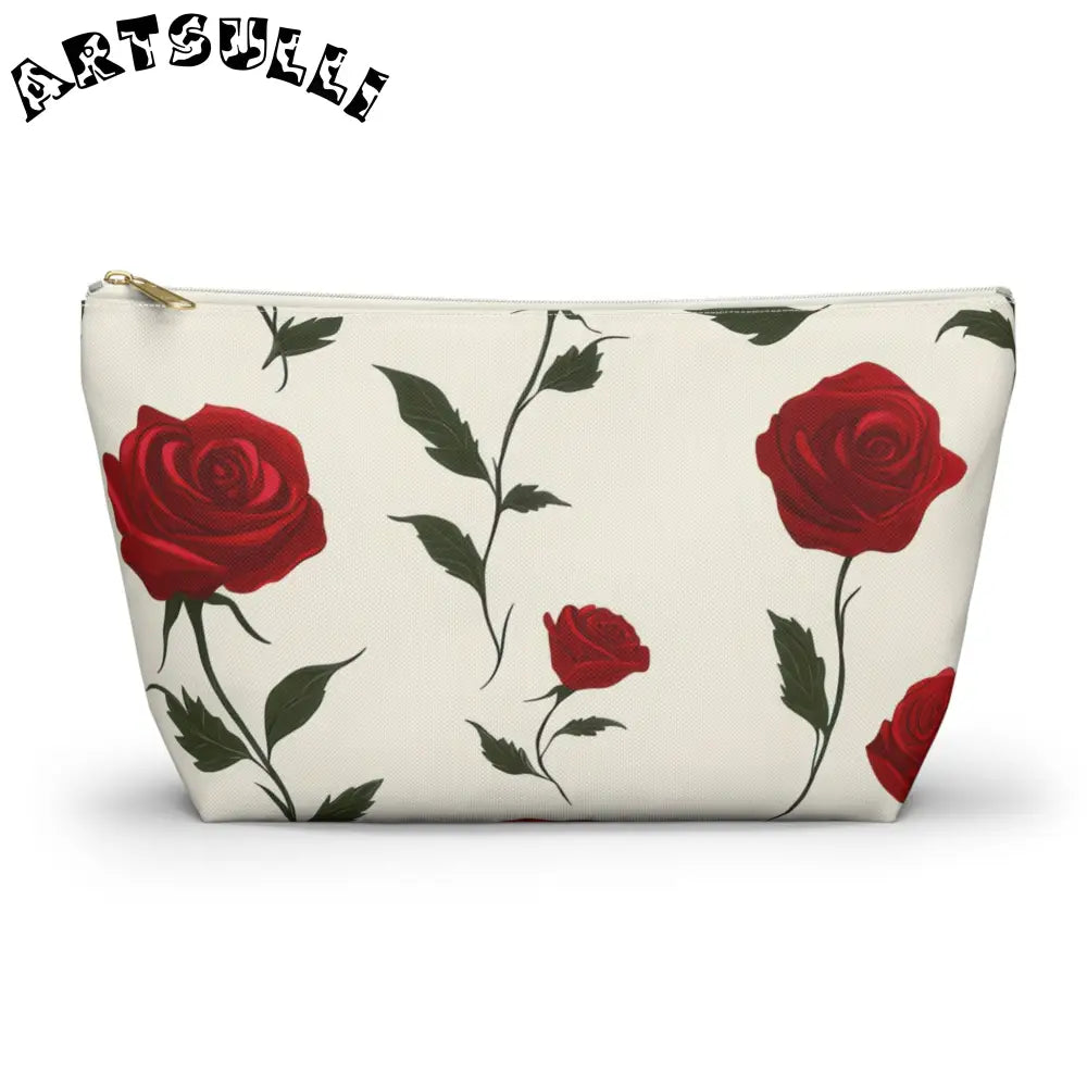 JAKKOUTTHEBXX Red Roses Accessory Pouch w T-bottom JAKKOUTTHEBXX