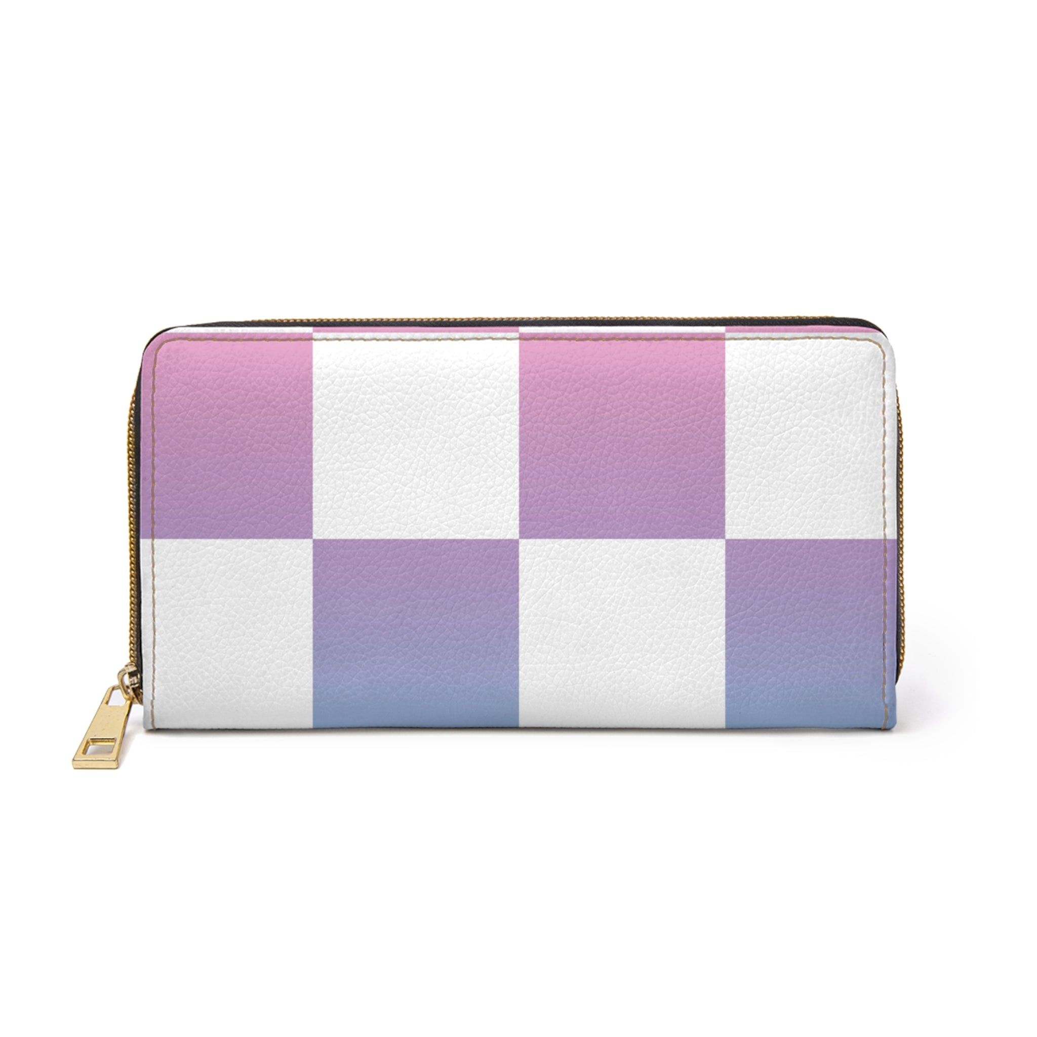 Vaporwave Check Zipper Wallet, Artsulli - Art is Long, Life is Short, Accessories, Size, One size, Color, White, , , 95853171131750175588