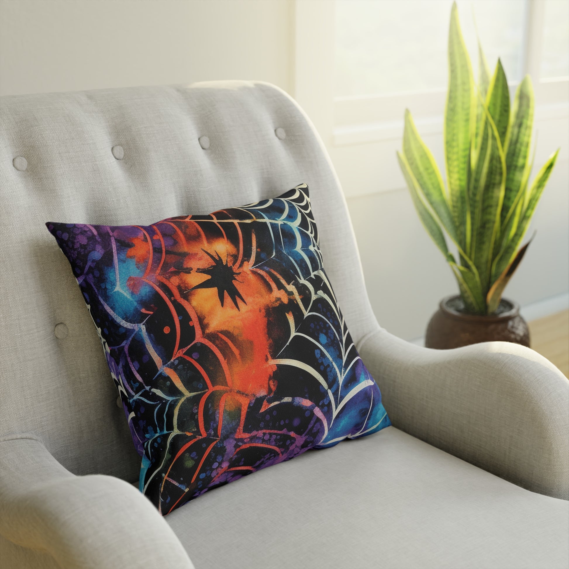 Spider Web Tie Dye Cushion, Artsulli - Art is Long, Life is Short, Home Decor, , , , , , , 