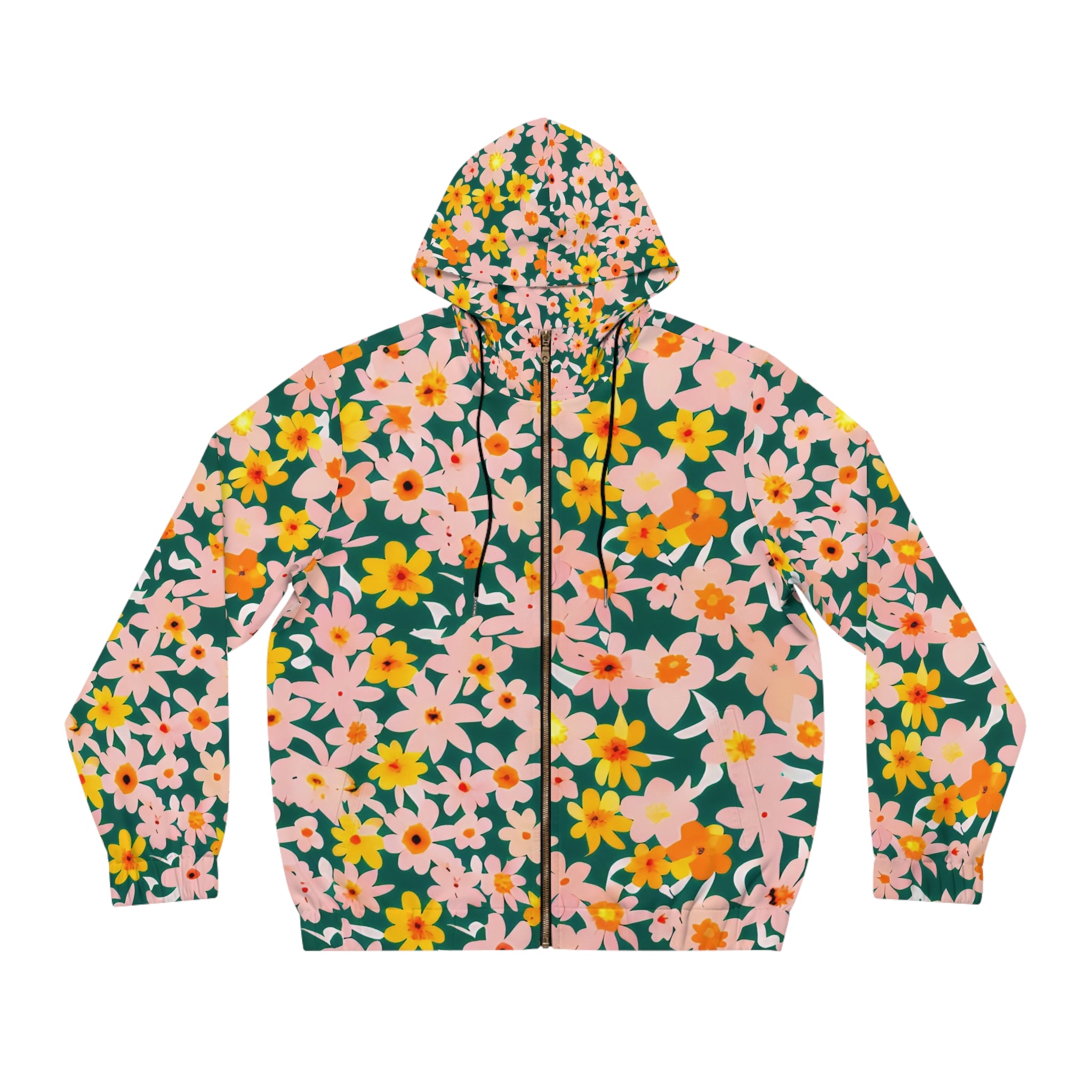 Men's Full-Zip Hoodie (AOP), Artsulli - Art is Long, Life is Short, All Over Prints, Size, S, Color, Black, , , 31759905606049581293