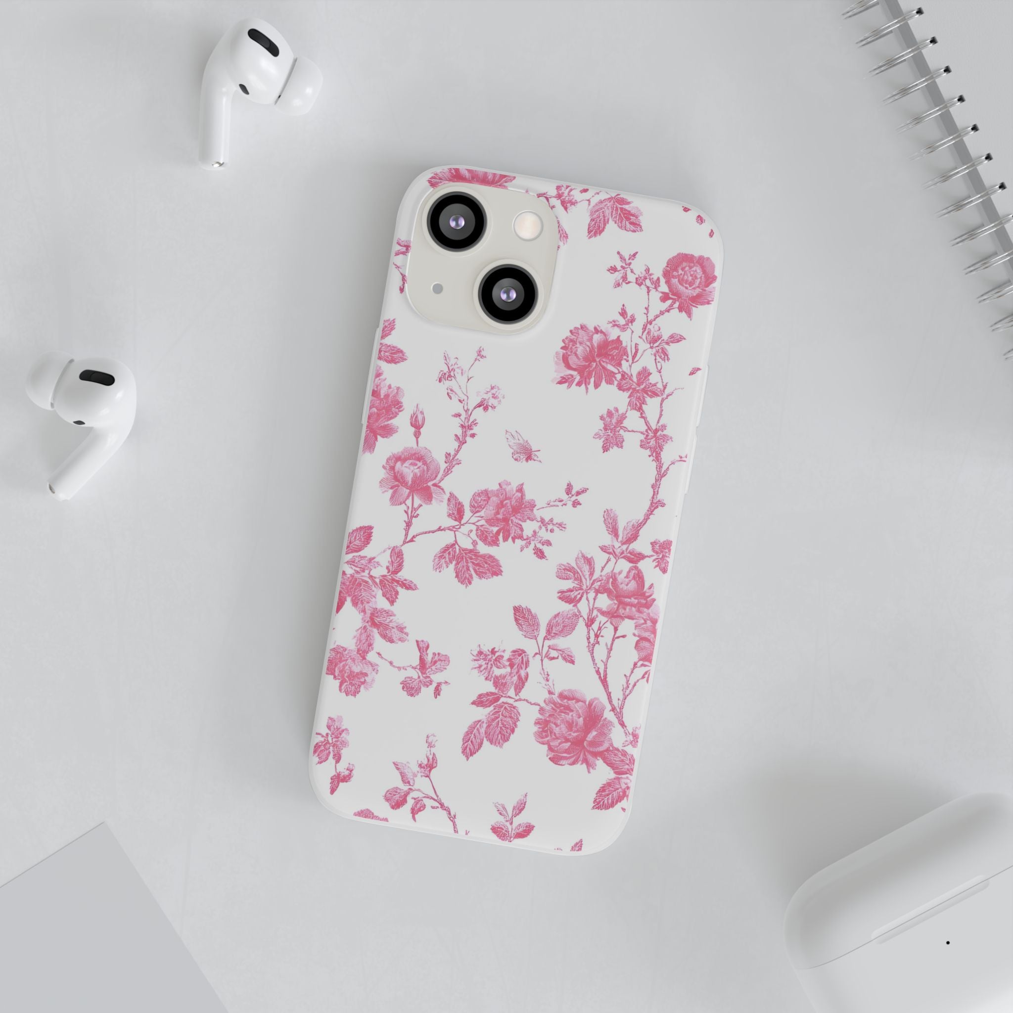 Pink and White Floral iPhone Case