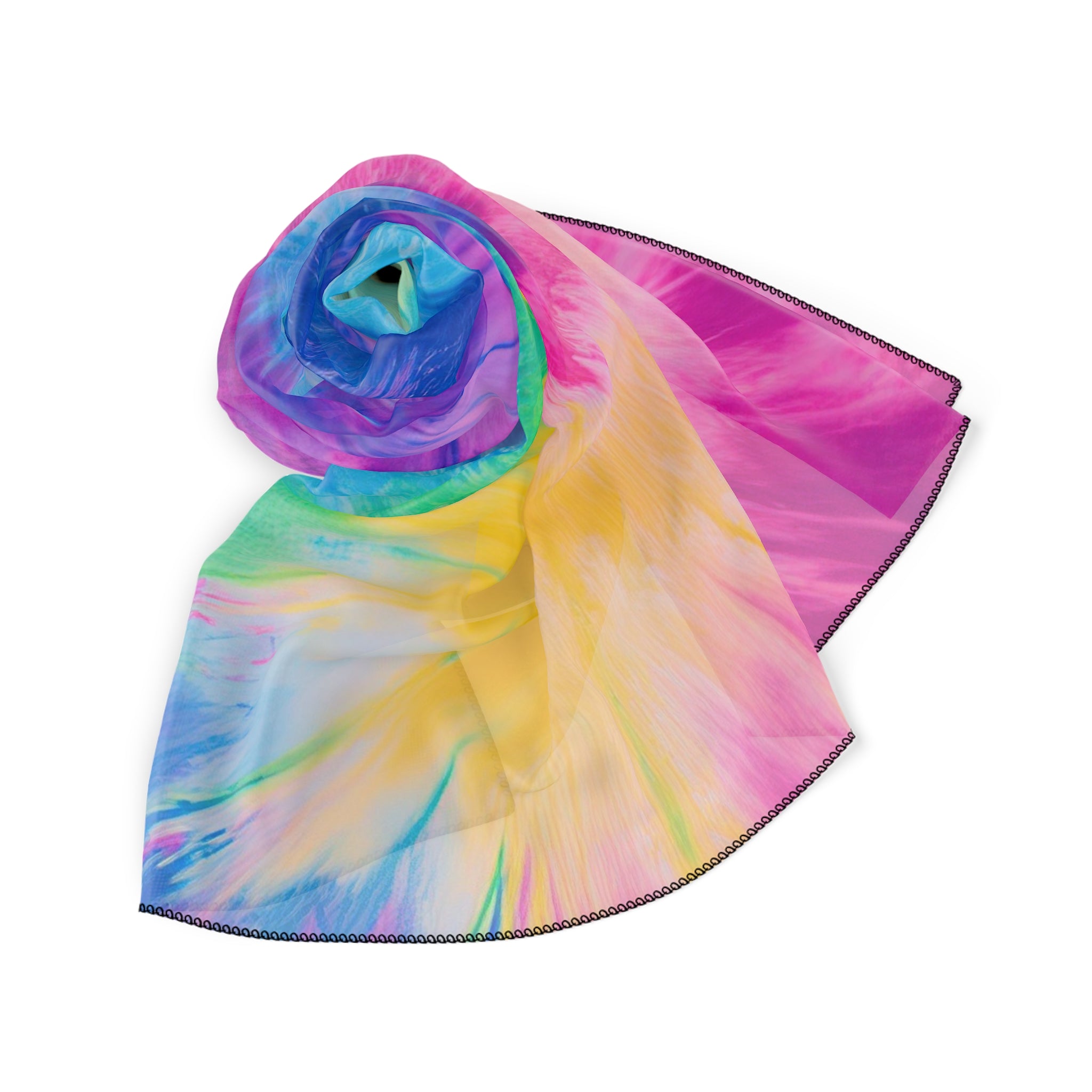 Psychedelic Tie Dye II Poly Scarf, Artsulli - Art is Long, Life is Short, Accessories, , , , , , , 