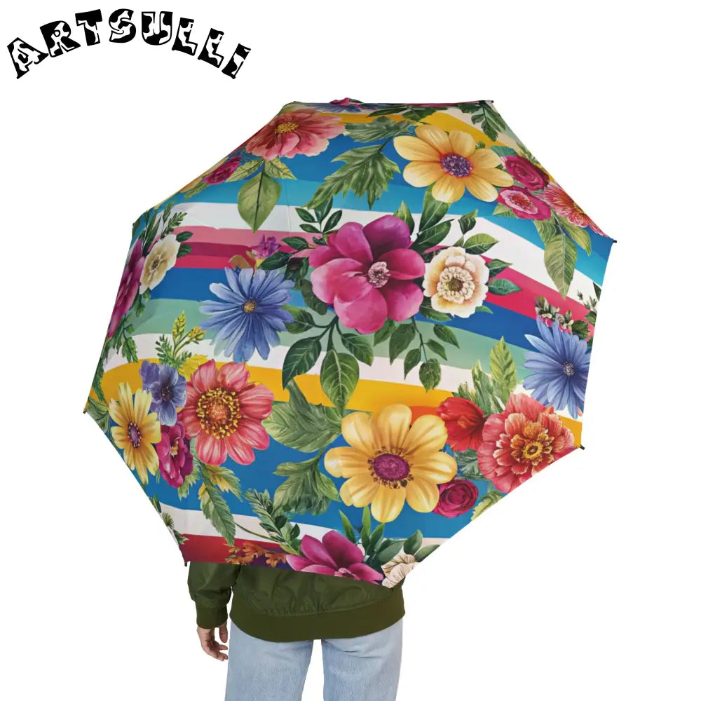 JAKKOUTTHEBXX Colorful Floral and Striped Umbrella 2025