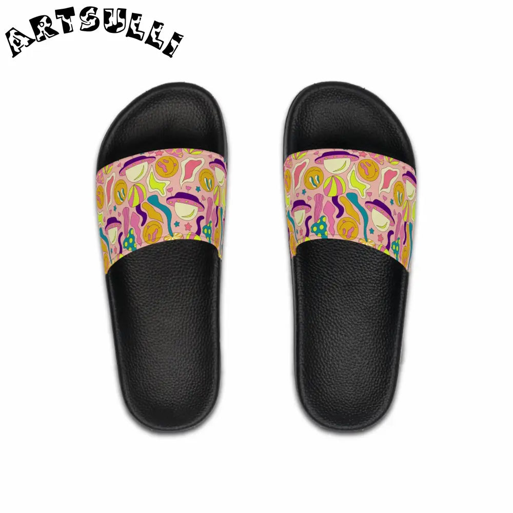 JAKKOUTTHEBXX Trippy Spaceships Pink Men’s Slide Sandals