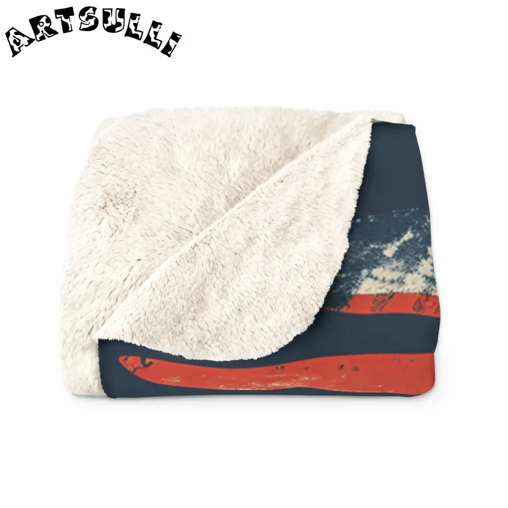 JAKKOUTTHEBXX Red White Blue Abstract Striped Illustration Printed