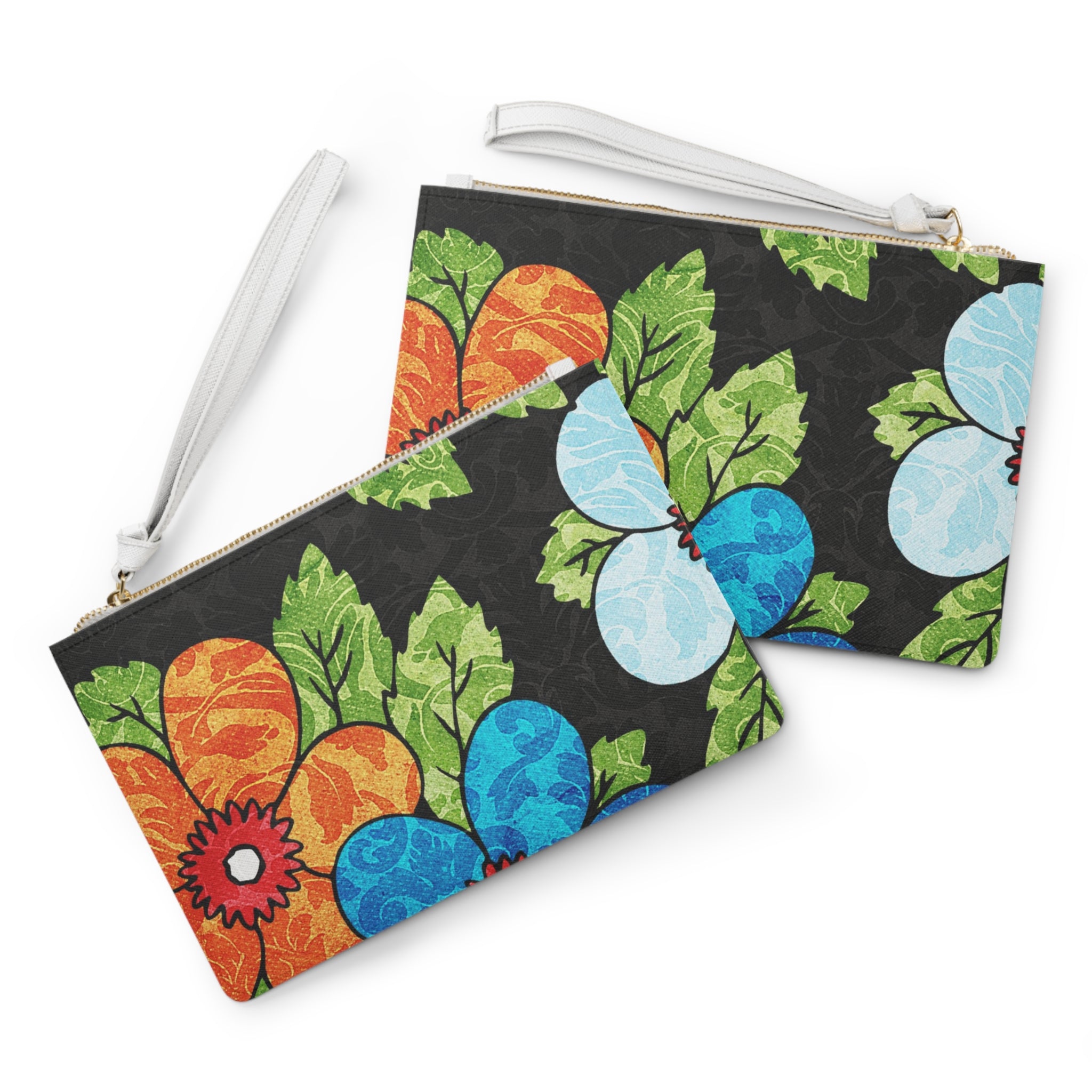Groovy Black Floral Kl Clutch Bag, Artsulli - Art is Long, Life is Short, Bags, , , , , , , 