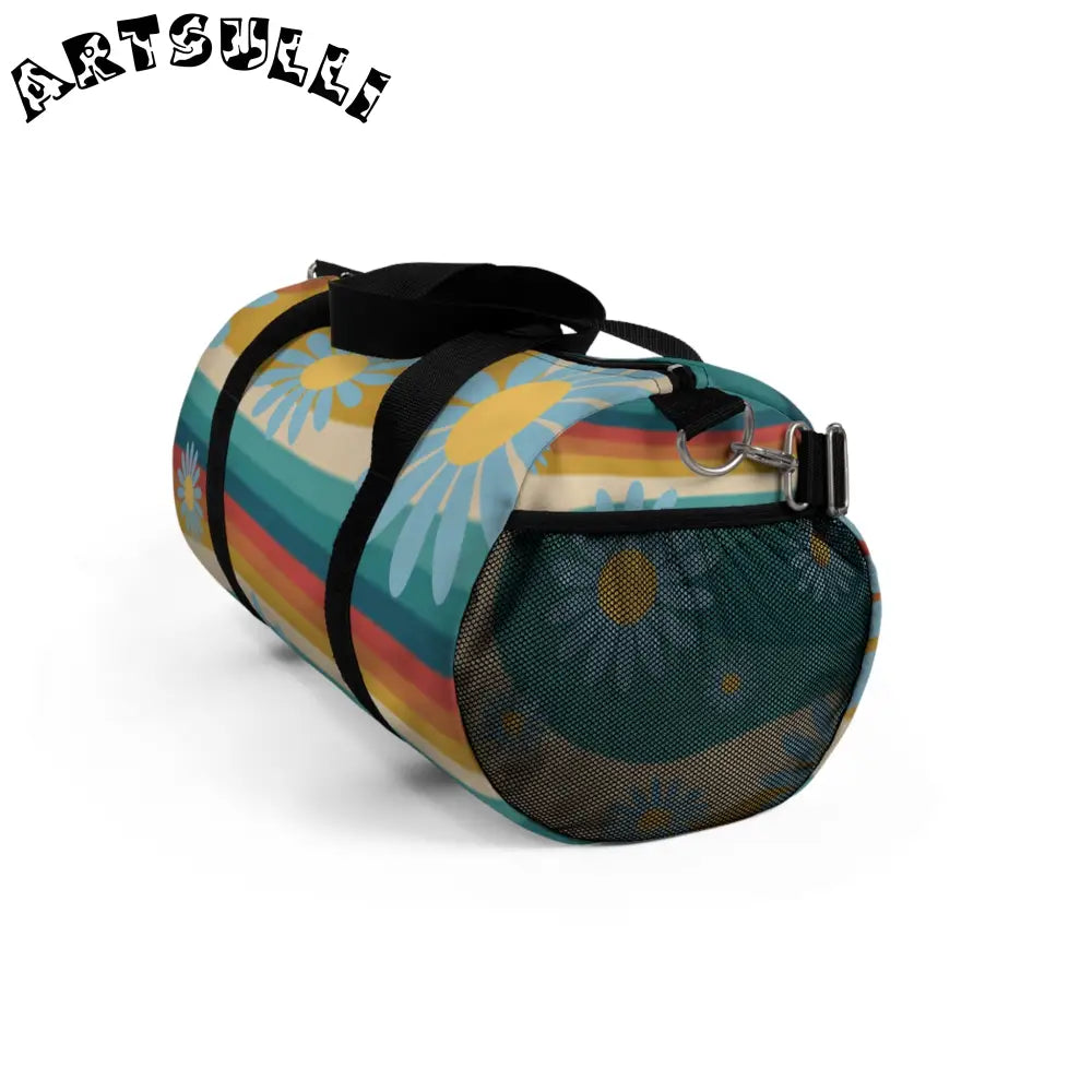 JAKKOUTTHEBXX Psychedelic Floral Hills Multi-Color Duffel Bag