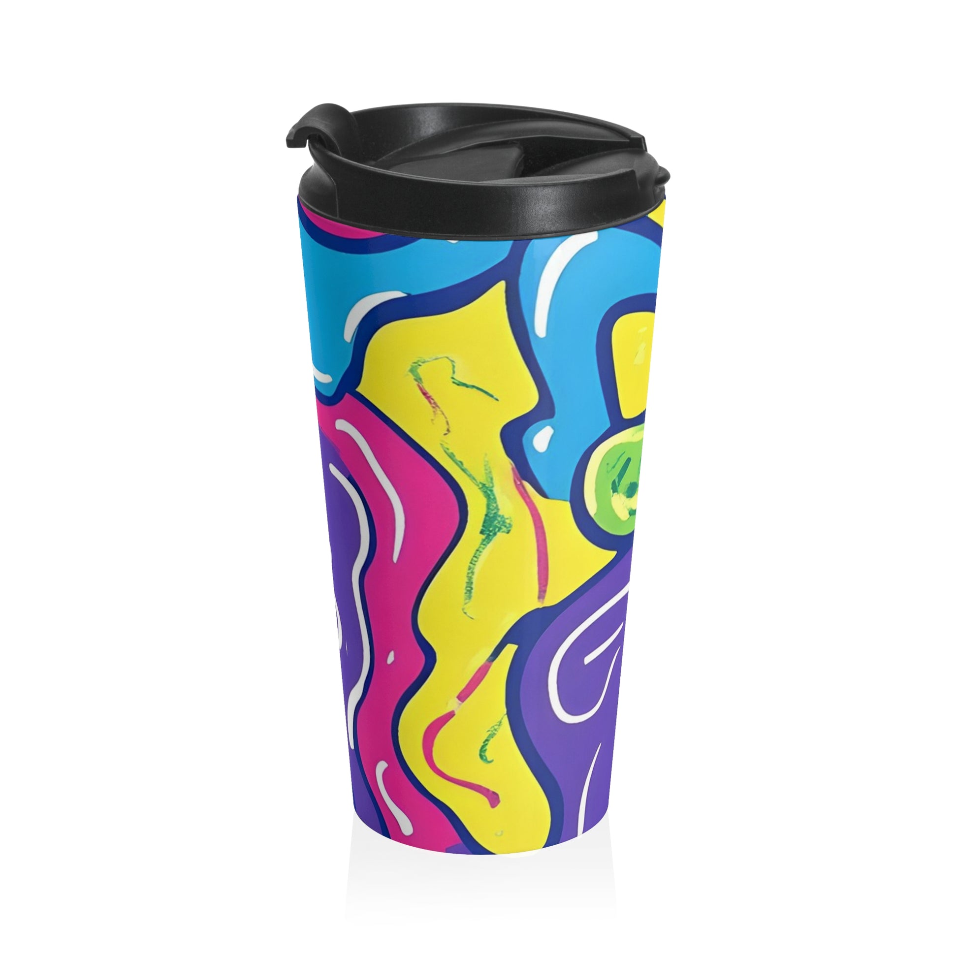 90s Trippy Slime Stainless Steel Travel Mug, Artsulli - Art is Long, Life is Short, Mug, , , , , , , 