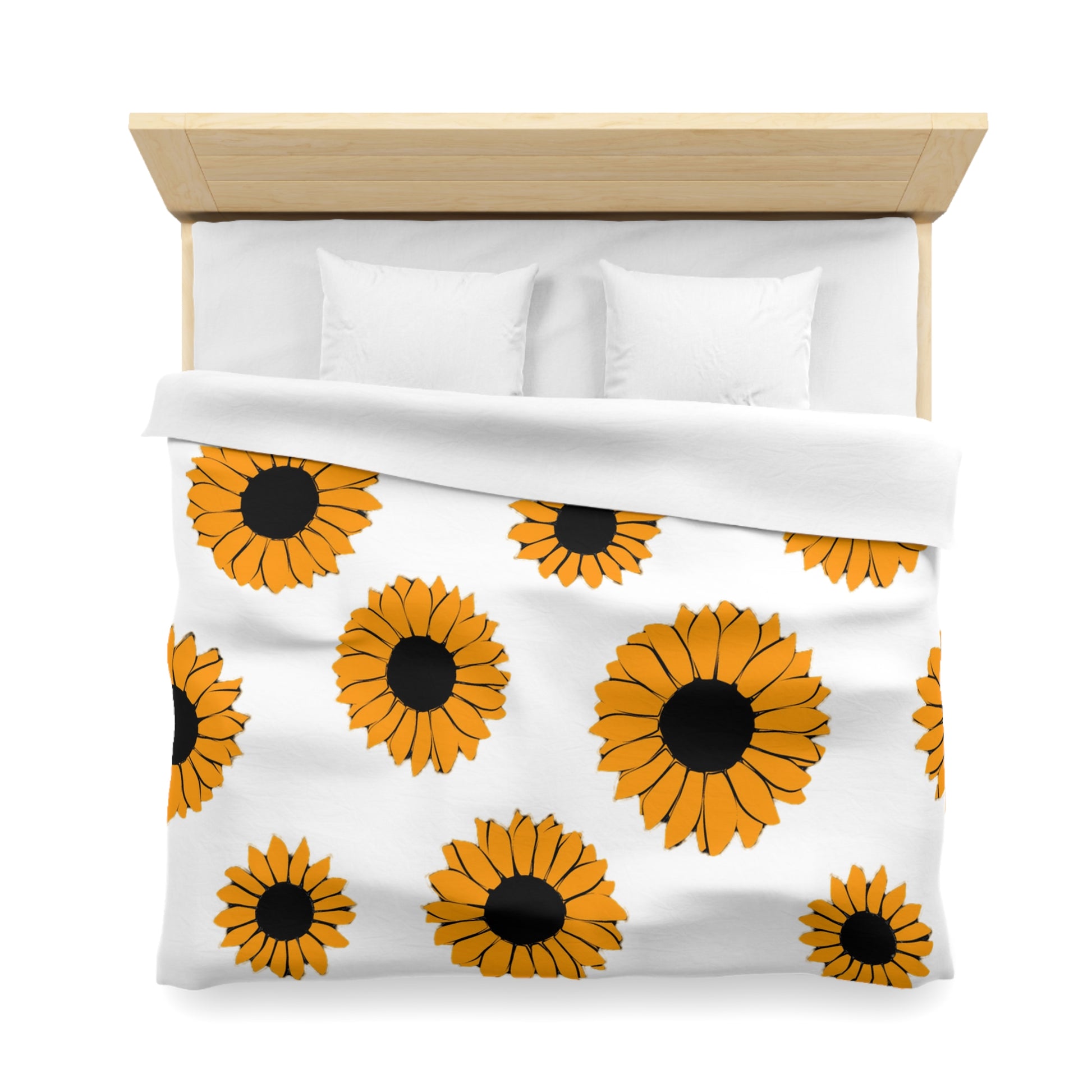 Sunflowers Microfiber Duvet Cover, Artsulli - Art is Long, Life is Short, Home Decor, , , , , , , 