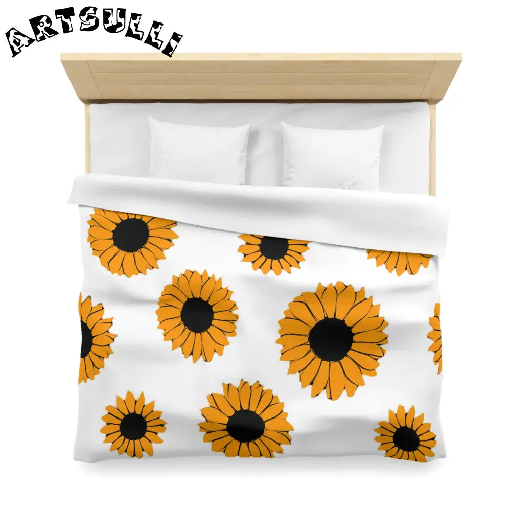 JAKKOUTTHEBXX Sunflowers Microfiber Duvet Cover JAKKOUTTHEBXX