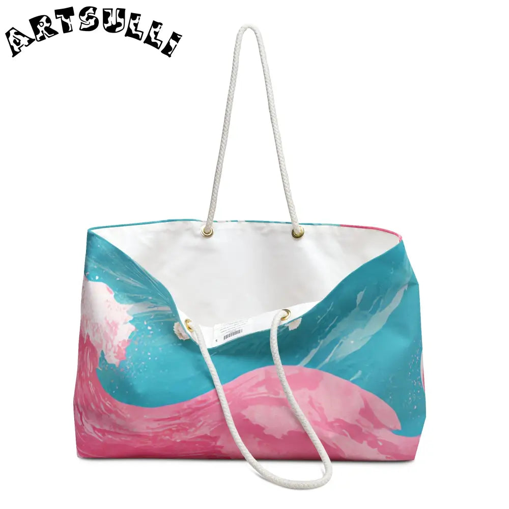 JAKKOUTTHEBXX The Great Pastelwave Pink and Blue Weekender Bag